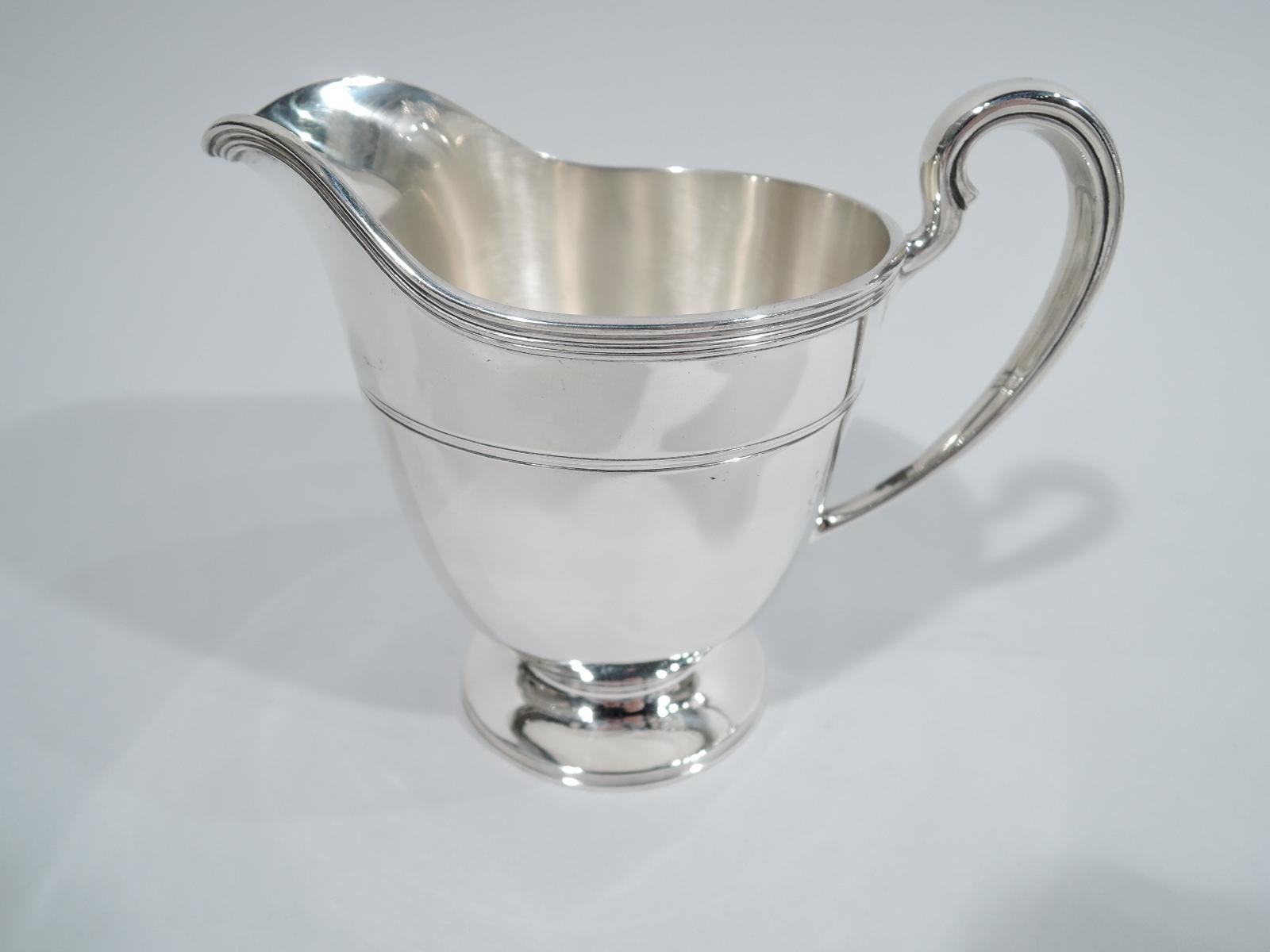 Stylish Tiffany Edwardian Modern Sterling Silver Coffee & Tea Set 2