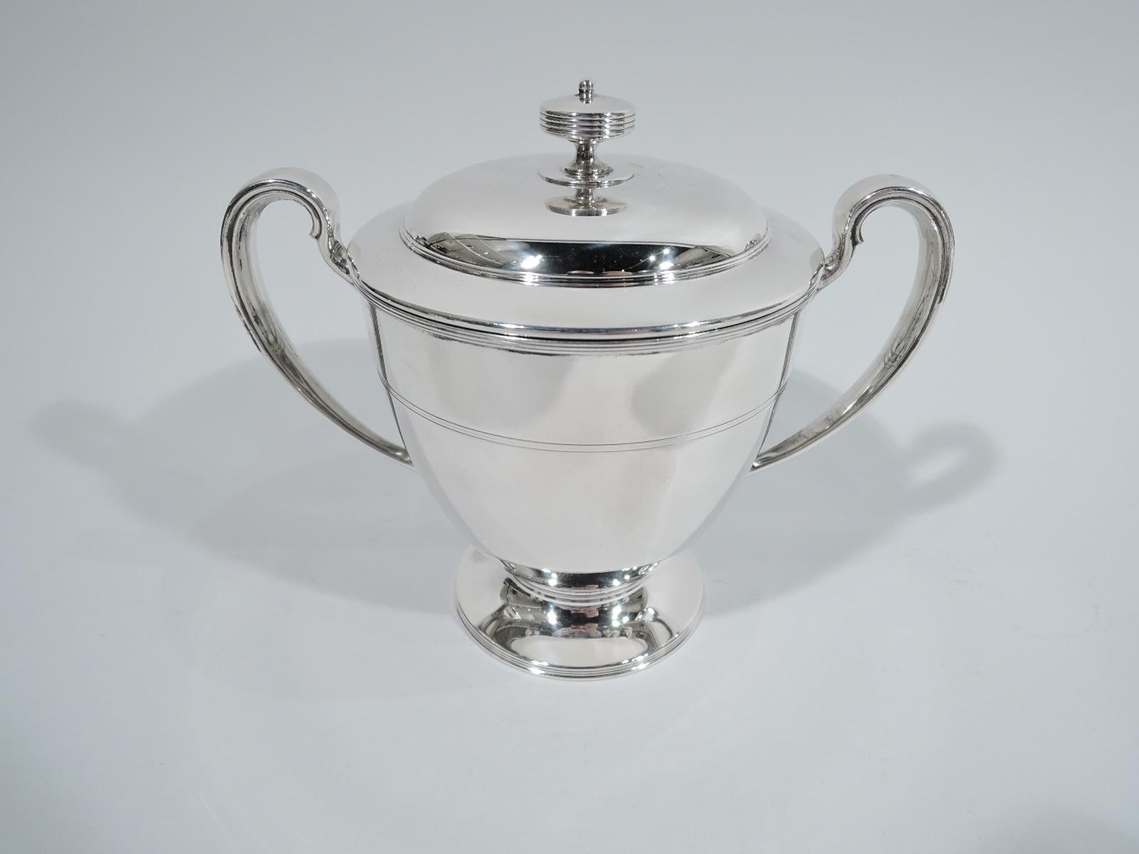 Stylish Tiffany Edwardian Modern Sterling Silver Coffee & Tea Set 3