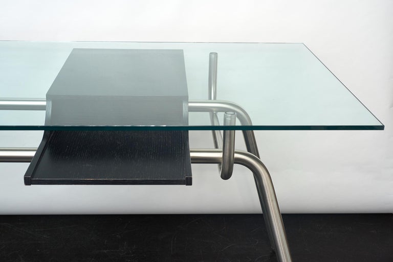 Stylish Tubular Steel Executive Desk For Sale at 1stDibs