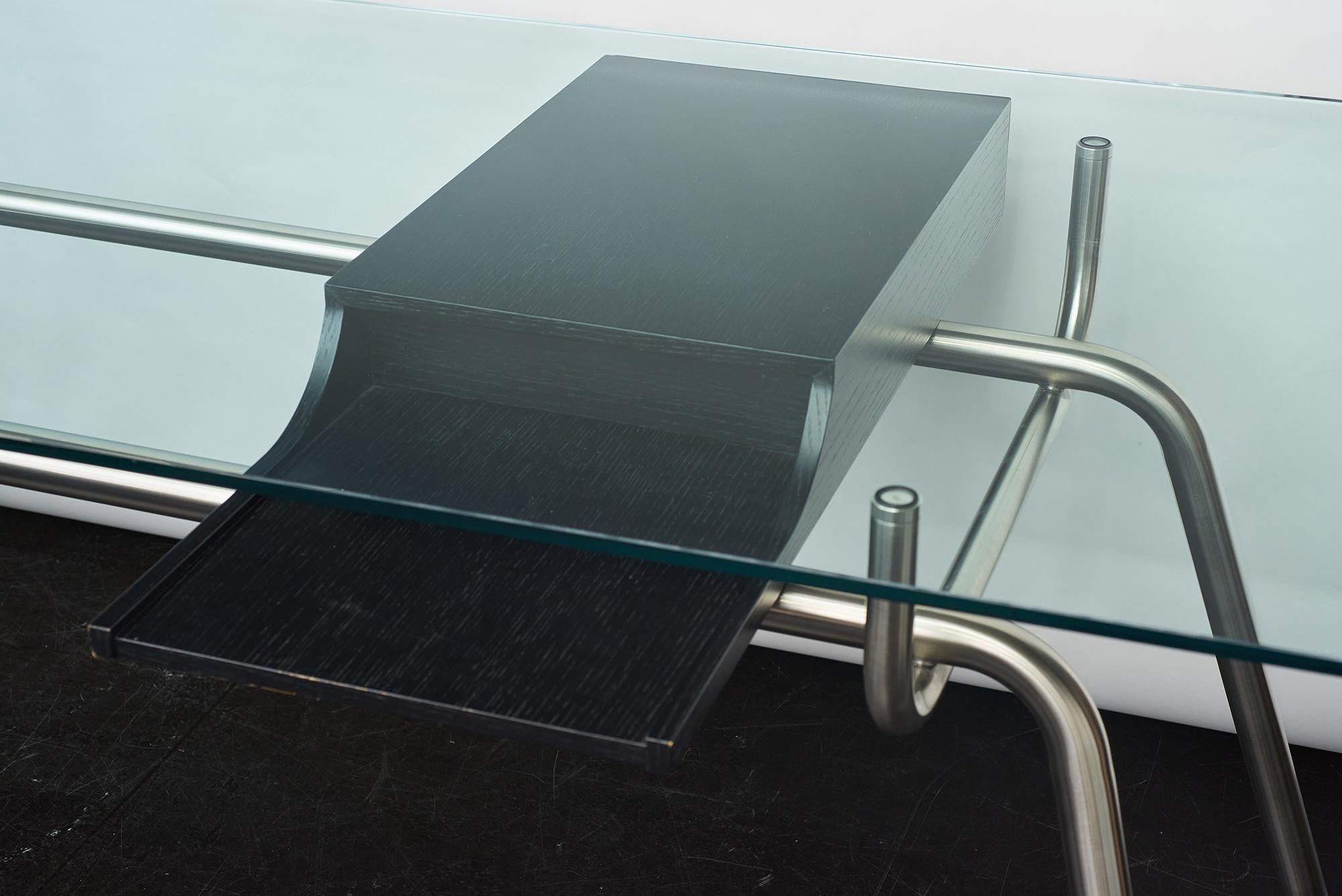 Italian Stylish Tubular Steel Executive Desk For Sale