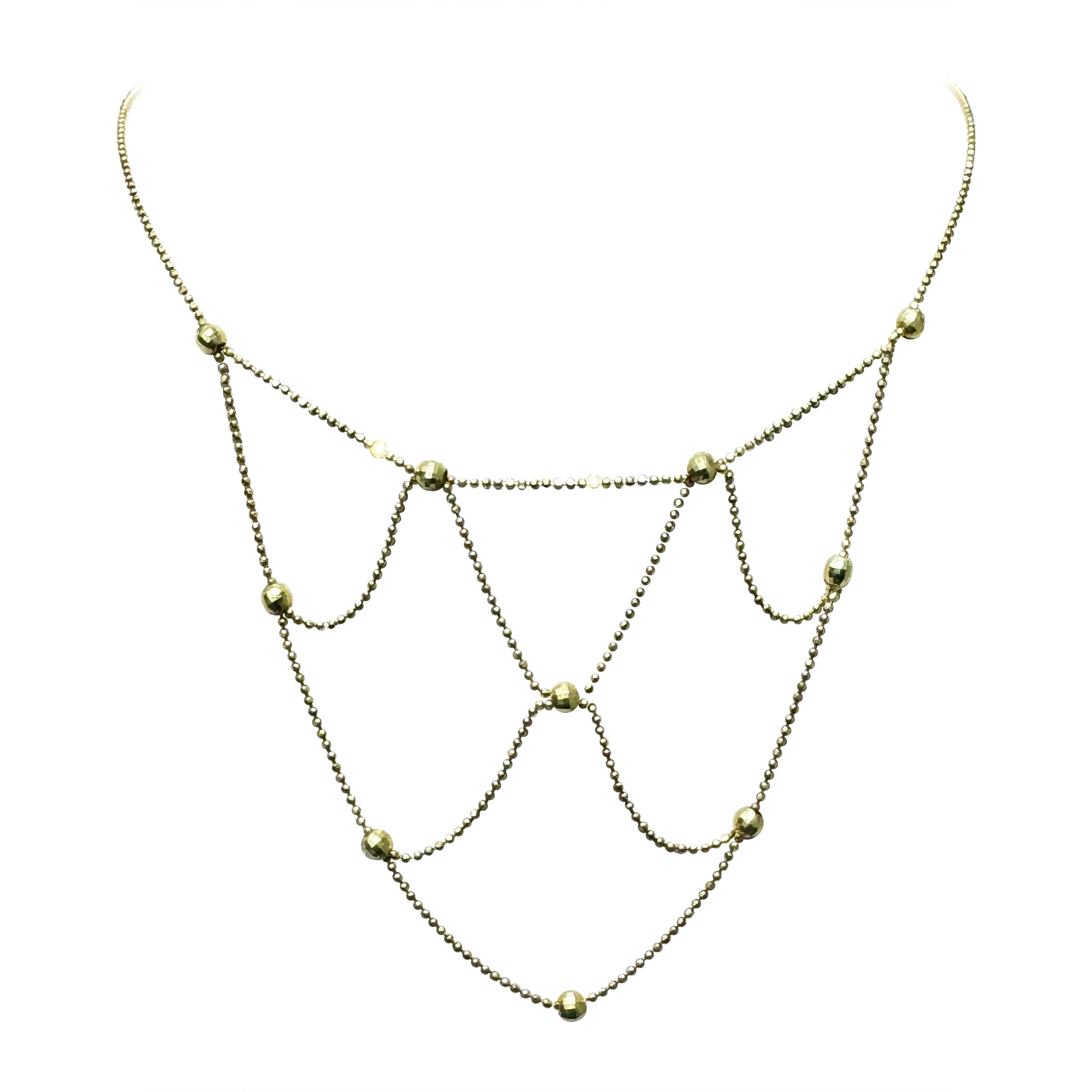 Elegante collana turca in oro 18k in vendita