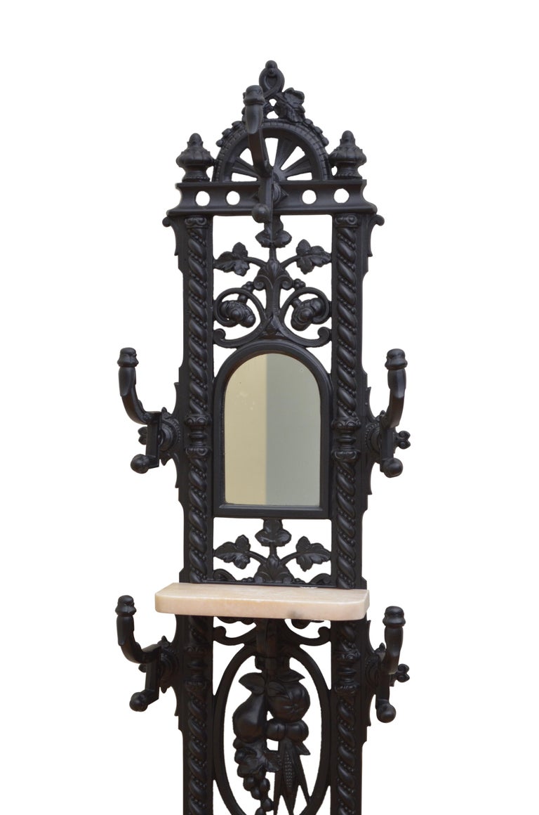Stylish Victorian Cast Iron Hall Stand For Sale at 1stDibs