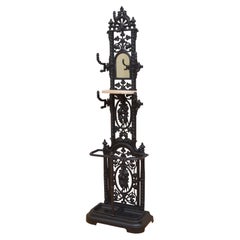 Antique Stylish Victorian Cast Iron Hall Stand