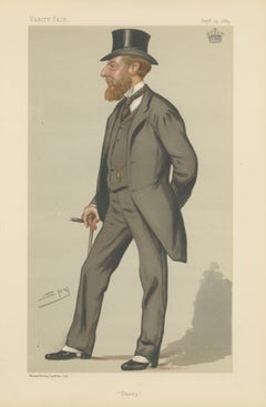 Stylish Victorian Gentleman – Vanity Fair “Sheep” Spy Caricature 1883