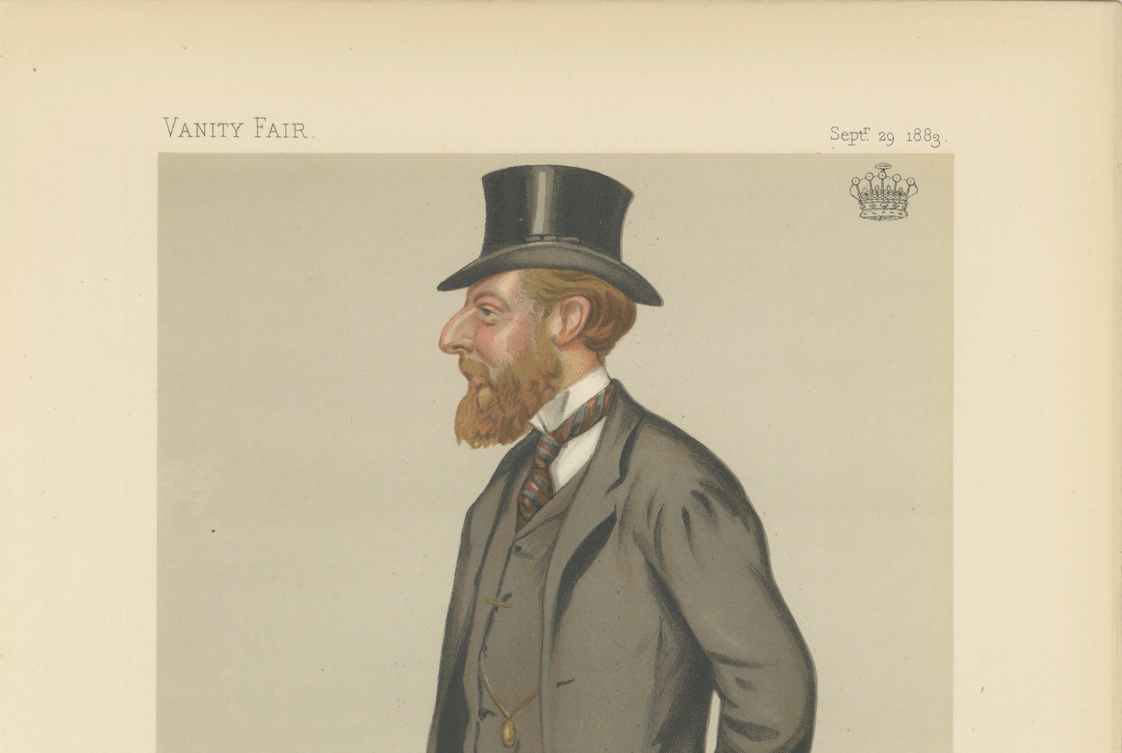 Stylish Victorian Gentleman – Vanity Fair “Sheep” Spy Caricature 1883