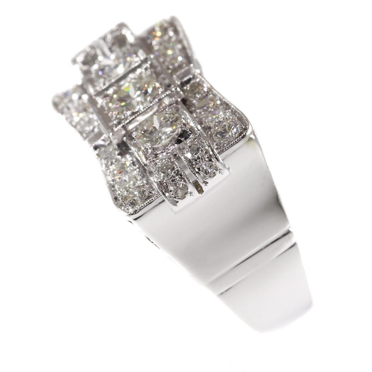Stylish Vintage 1950s Diamond Bow Ring, 1950s 3