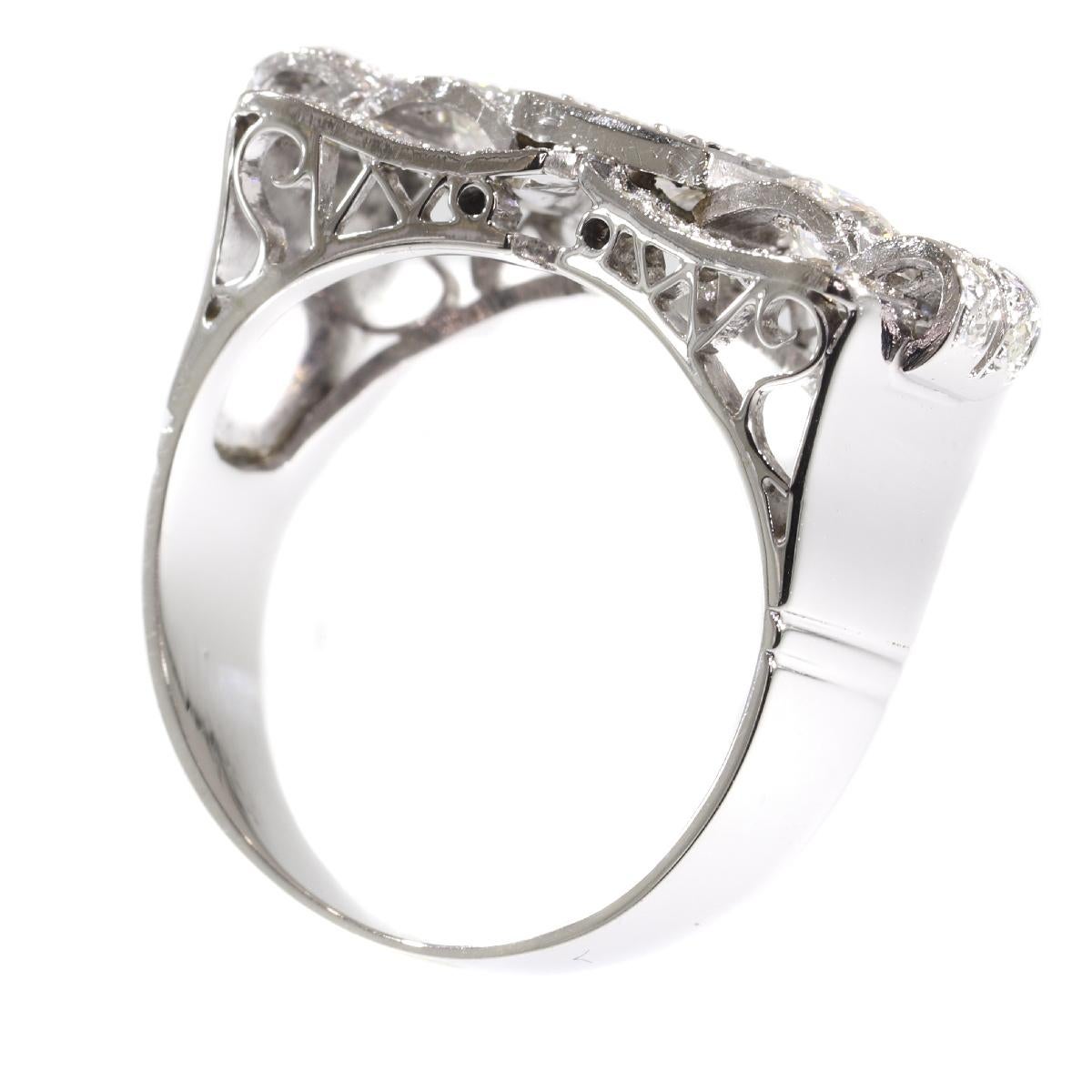 Stylish Vintage 1950s Diamond Bow Ring, 1950s 5