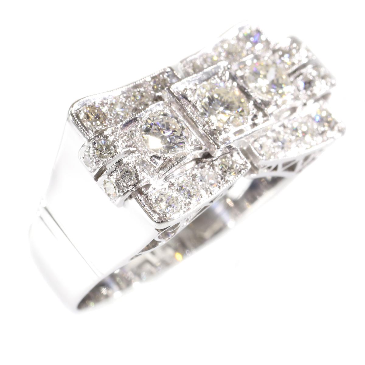Stylish Vintage 1950s Diamond Bow Ring, 1950s 6