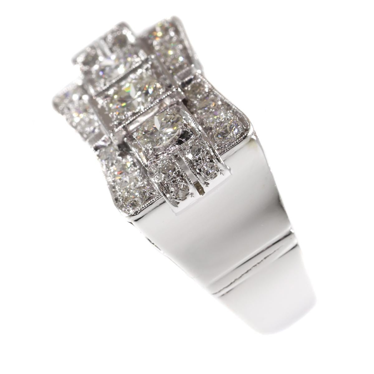Stylish Vintage 1950s Diamond Bow Ring, 1950s 2
