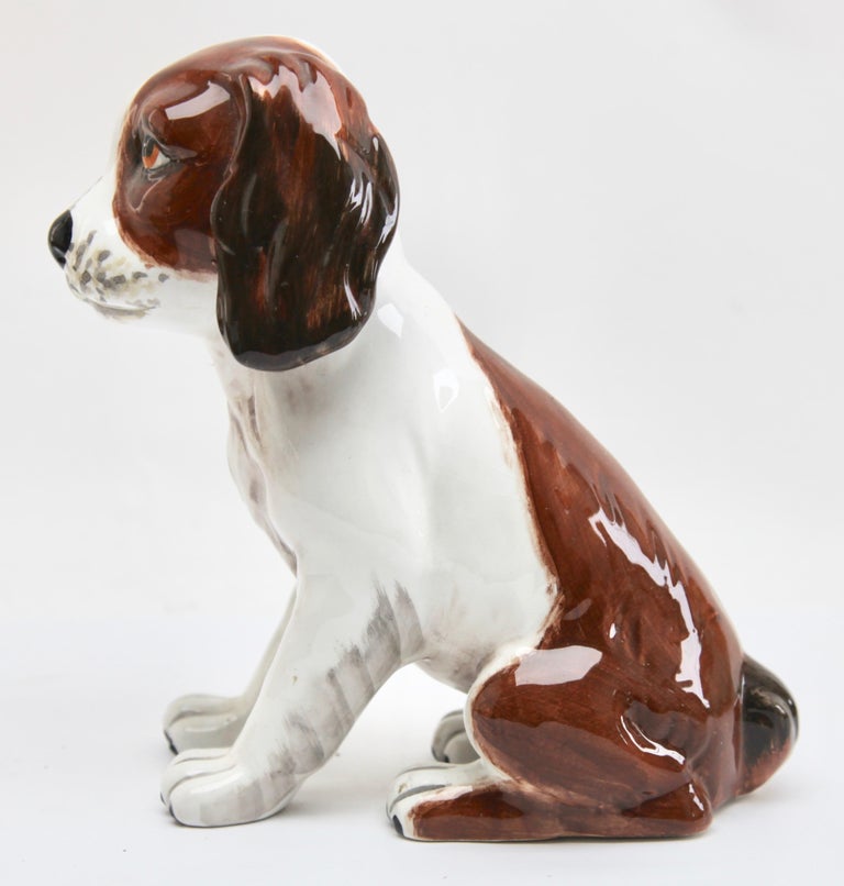 Stylish Vintage Painted Terracotta Basset Hound Fabricated in Italy ...