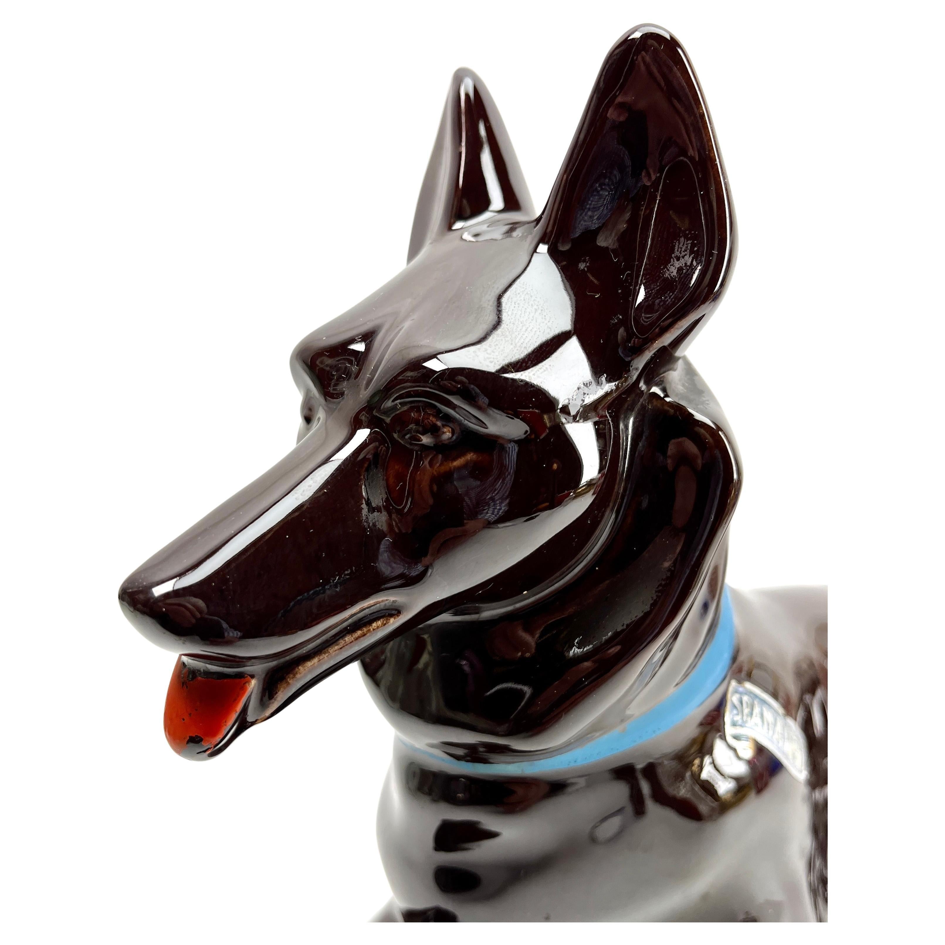 This stylish dog sculpture dates to the late 1950s-1960s and was fabricated in Italy.
The piece is in excellent condition and a real beauty!

Available other Art Nouveau, Art deco and Vintage pieces:

With Best Wishes 
Geert.



 