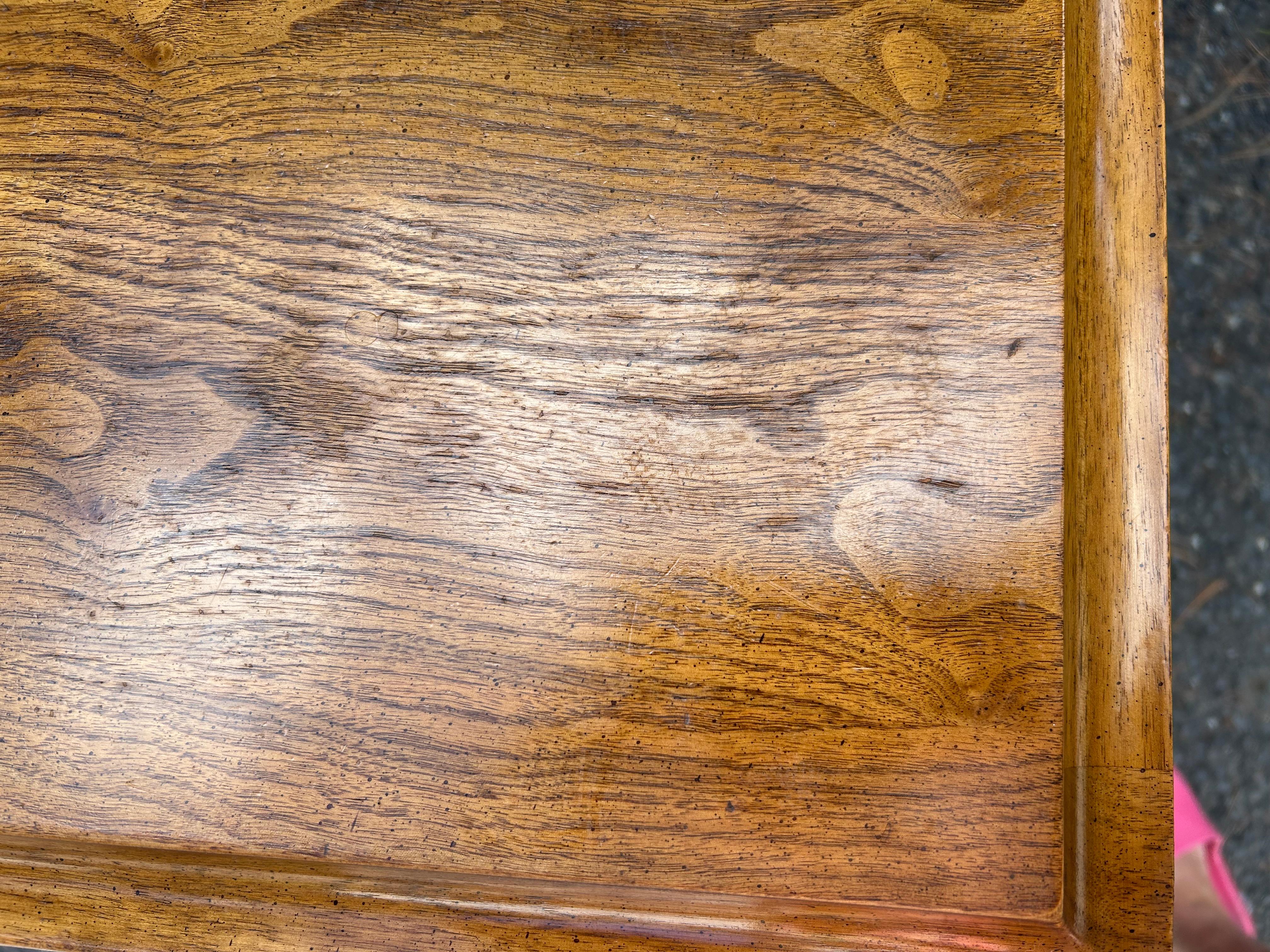 Stylish Vintage Thomasville Burl Wood Drawers Walnut Credenza Mid-Century (Crédence à tiroirs en bois de ronce) en vente 5