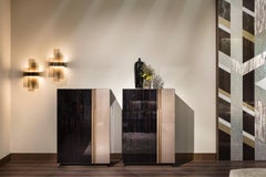 Stylish Wall Sconce Brass Frame Champagne or Antique Bronze