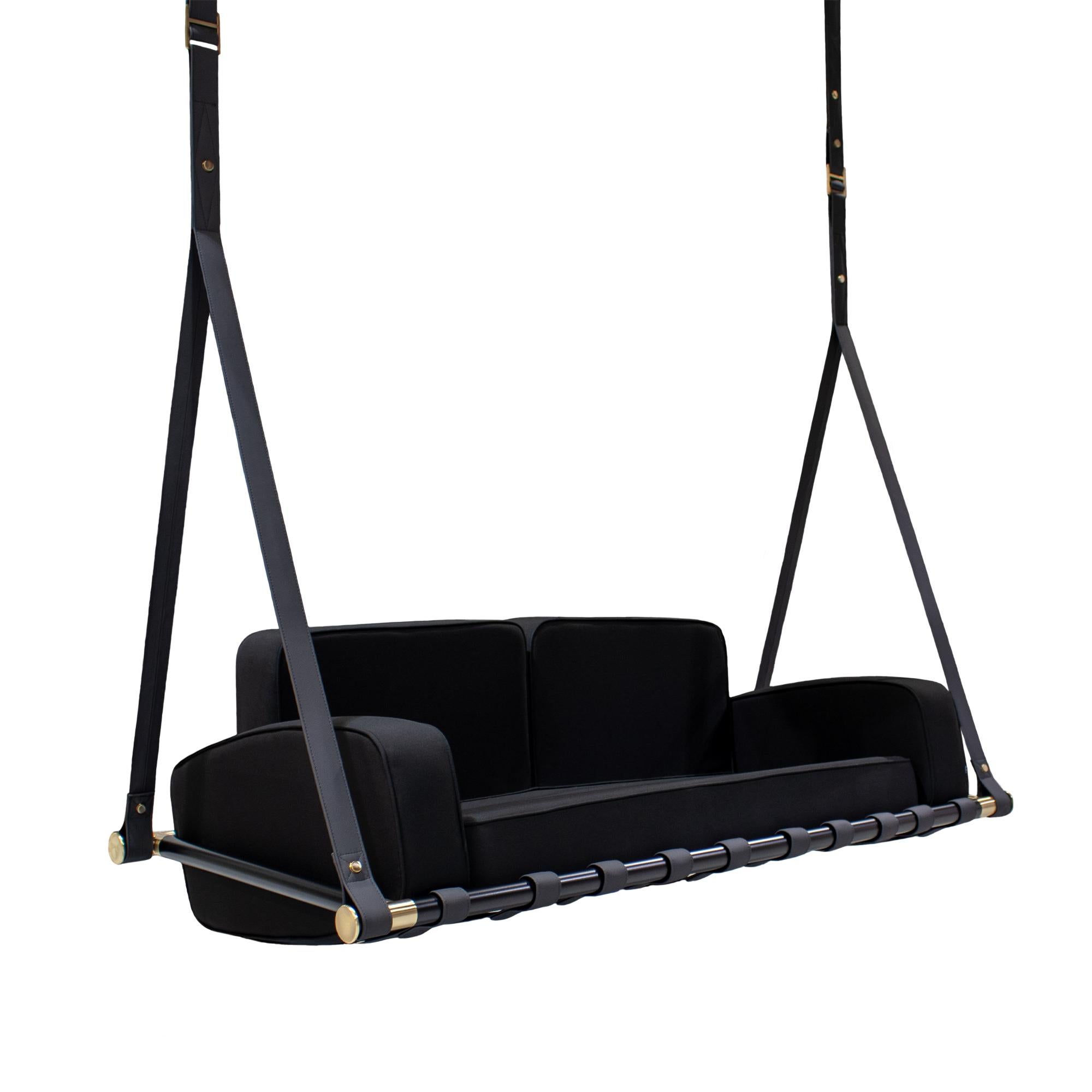Elegante divano pensile Fable da esterno resistente alle intemperie in pelle marrone In condizioni Nuovo in vendita a Santo Tirso, PT