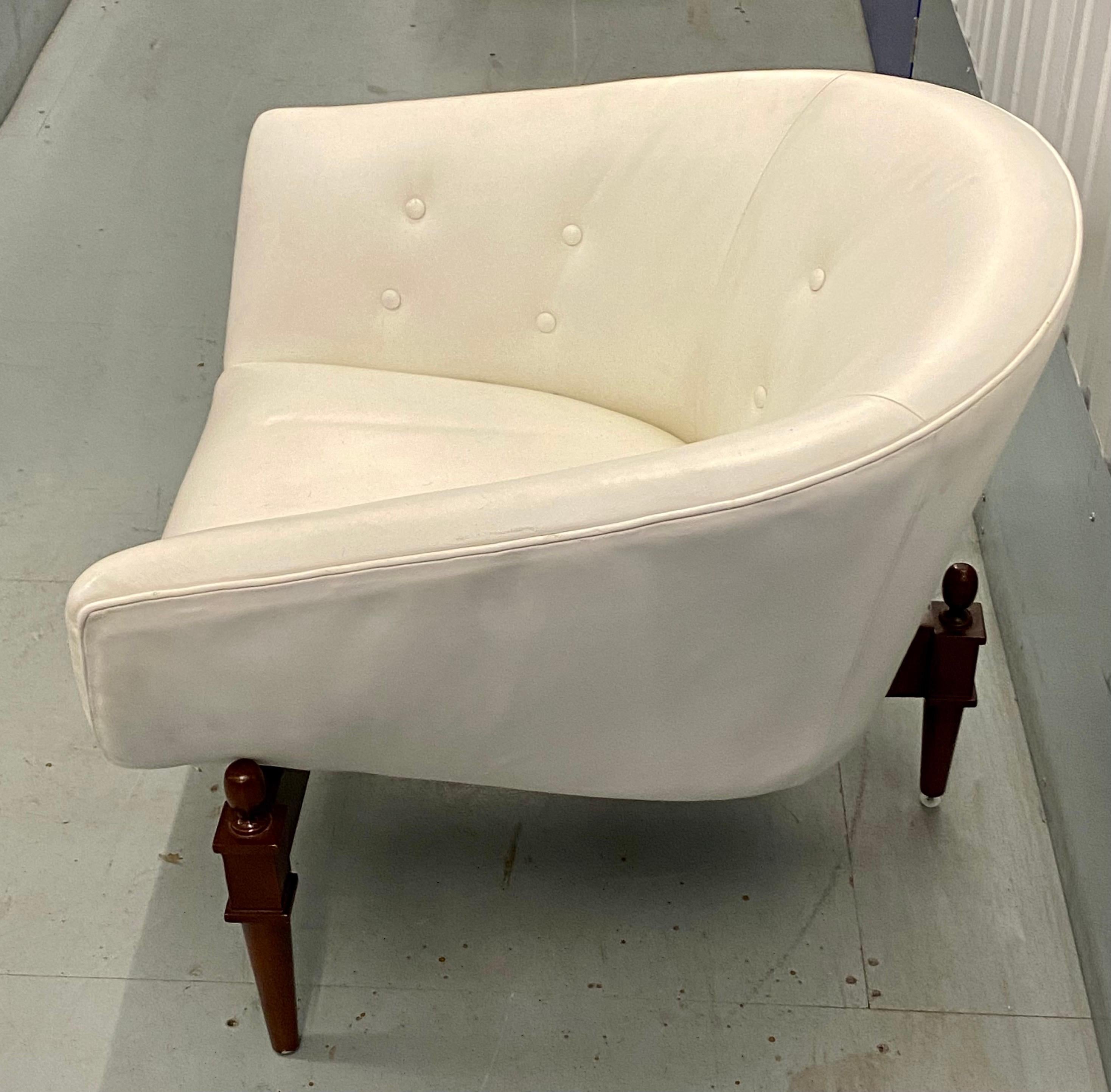 Stylish White Leather Global Views 2367 Mimi Chair 1