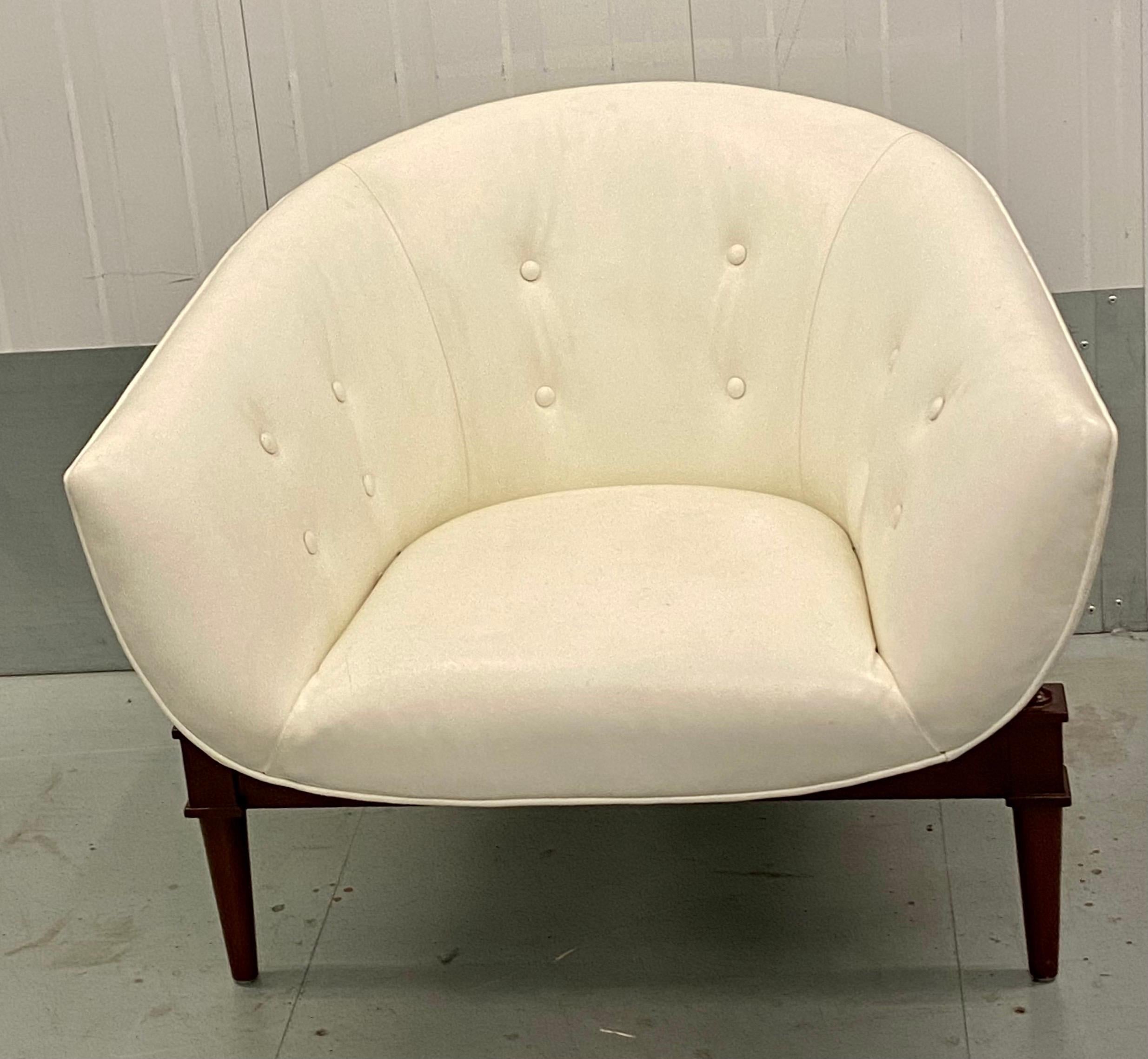 Stylish White Leather Global Views 2367 Mimi Chair 4