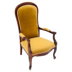 Stilvoller gelber Sessel:: Nordeuropa:: 1890
