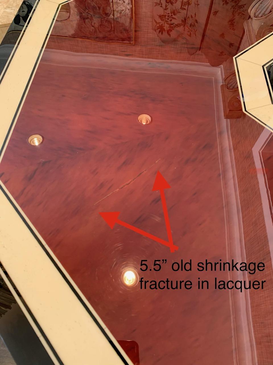 Stylized 1940s Lacquered Italian Inlay Octagonal Table 6