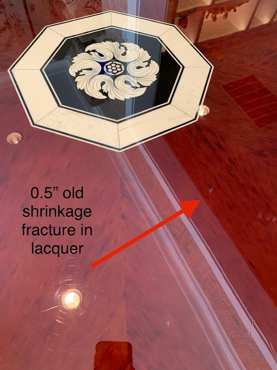 Stylized 1940s Lacquered Italian Inlay Octagonal Table 8