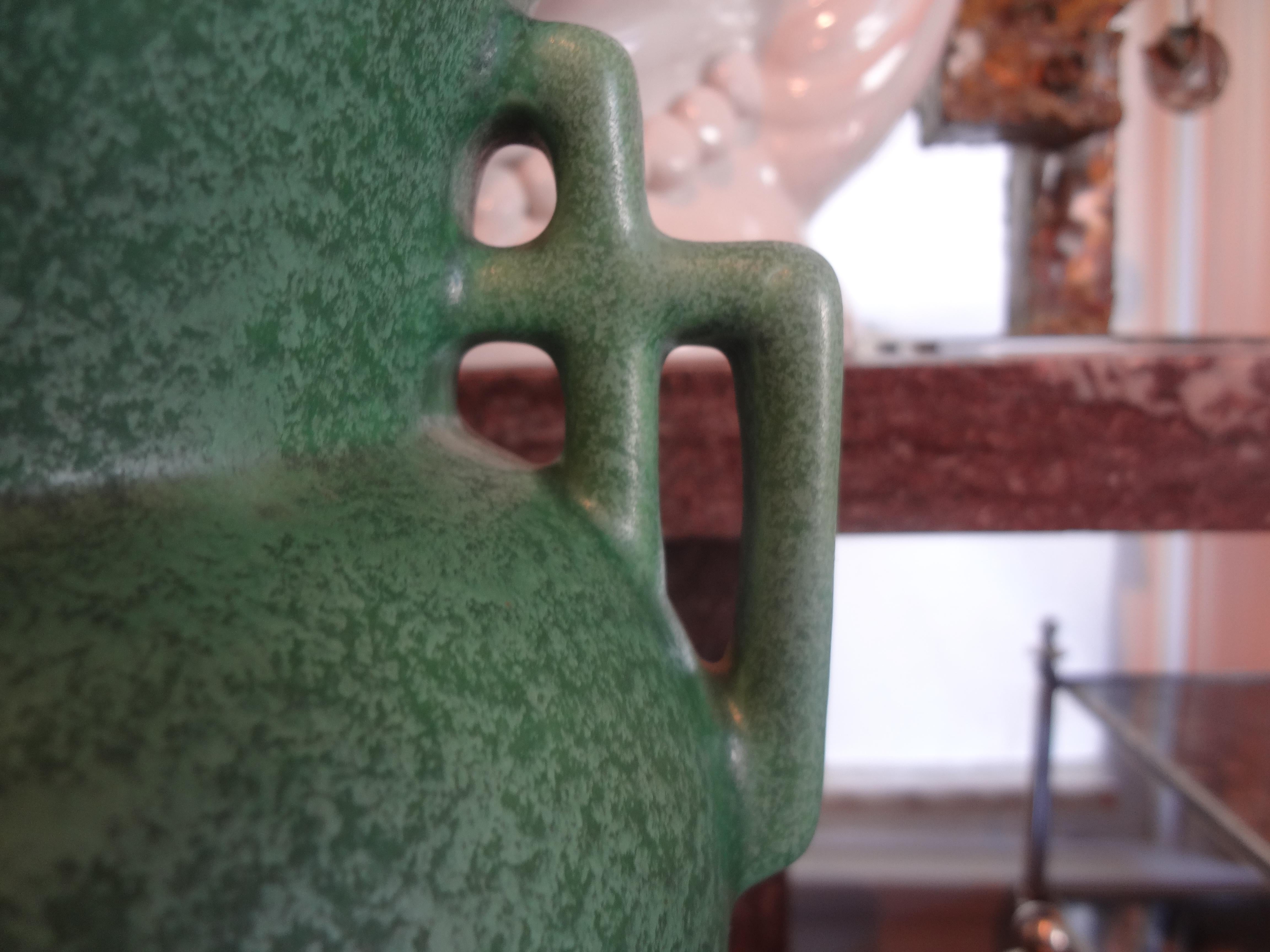 Mid-20th Century Stylized Art Deco Pottery Vase