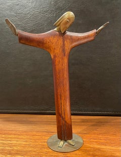 Scultura stilizzata di Gesù Cristo in piedi in stile Art Déco di Karl Hagenauer