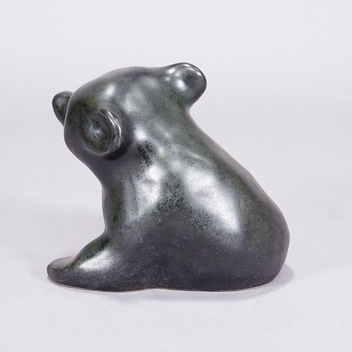 German Stylized Bear Sculpture by Richard Lindh for Arabia Finland For Sale