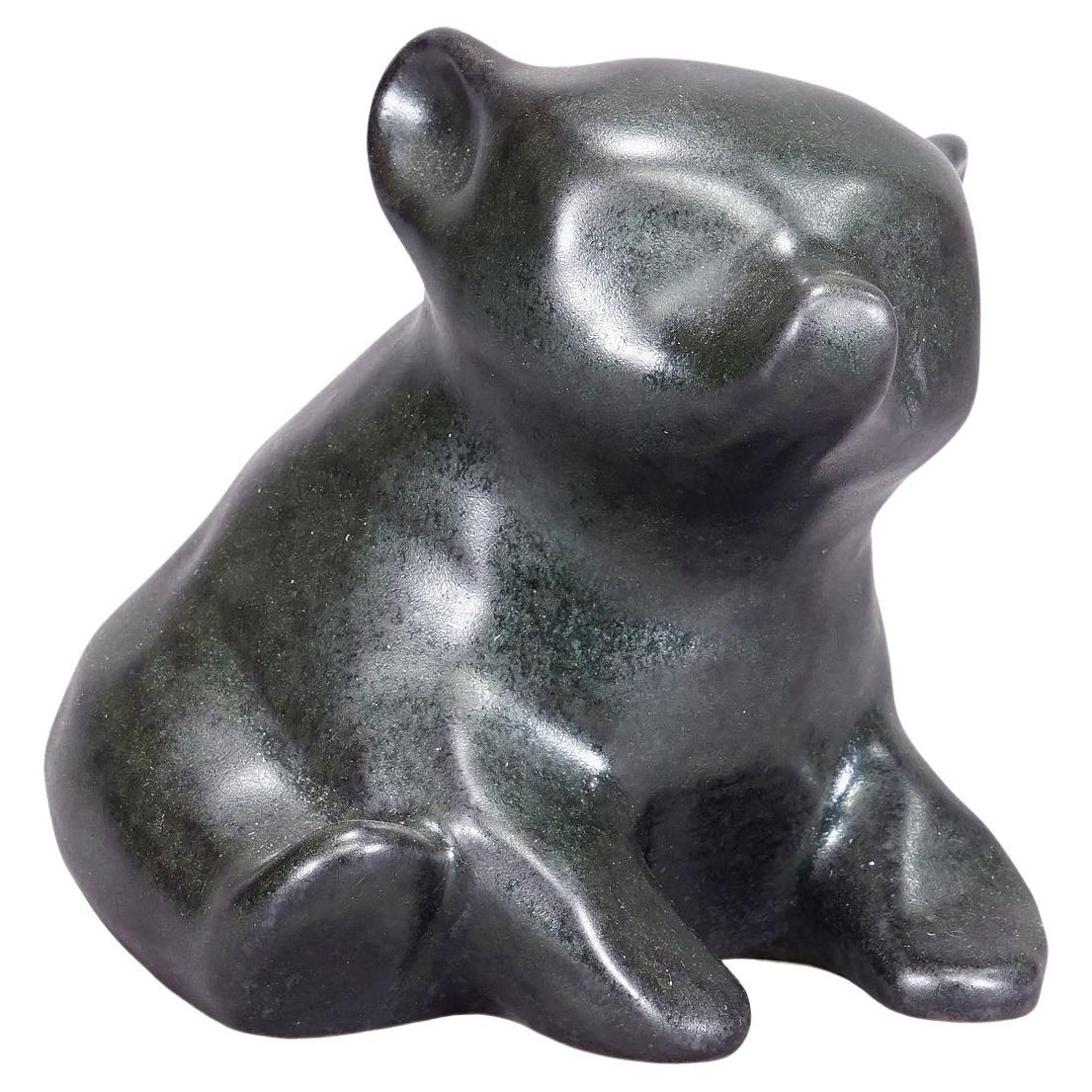 Stylized Bear Sculpture by Richard Lindh for Arabia Finland For Sale