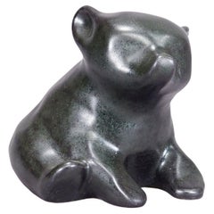 Vintage Stylized Bear Sculpture by Richard Lindh for Arabia Finland