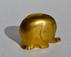 Stylized Brass Elephant, France, 1970s