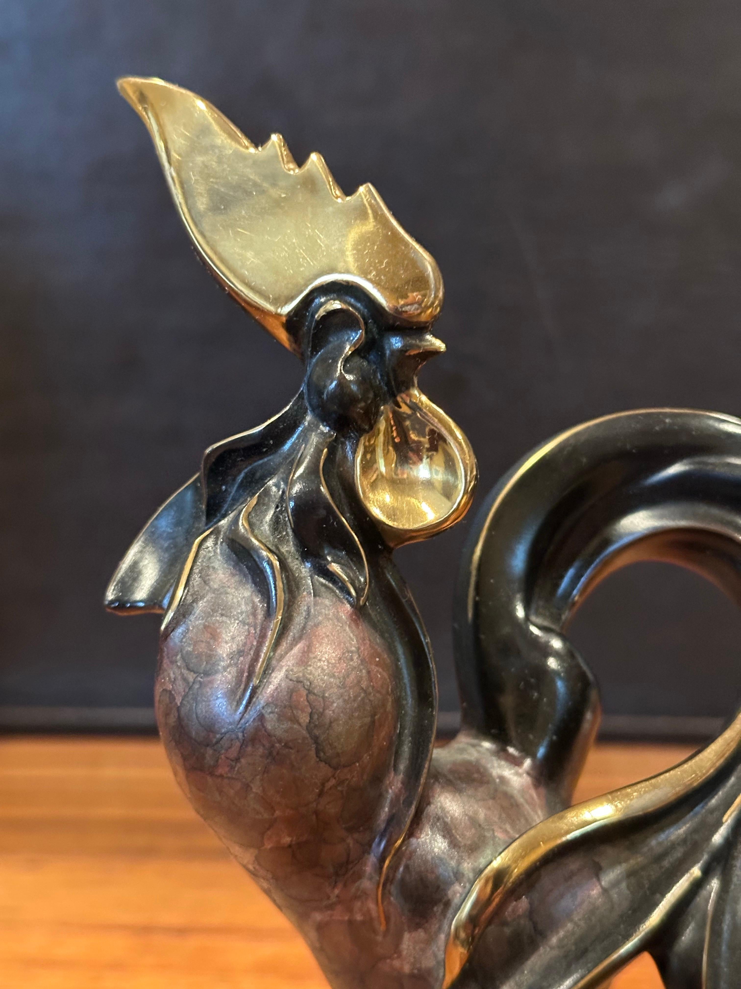 Stylized Bronze Limited Edition Rooster Sculpture by Alexsander Danel For Sale 6