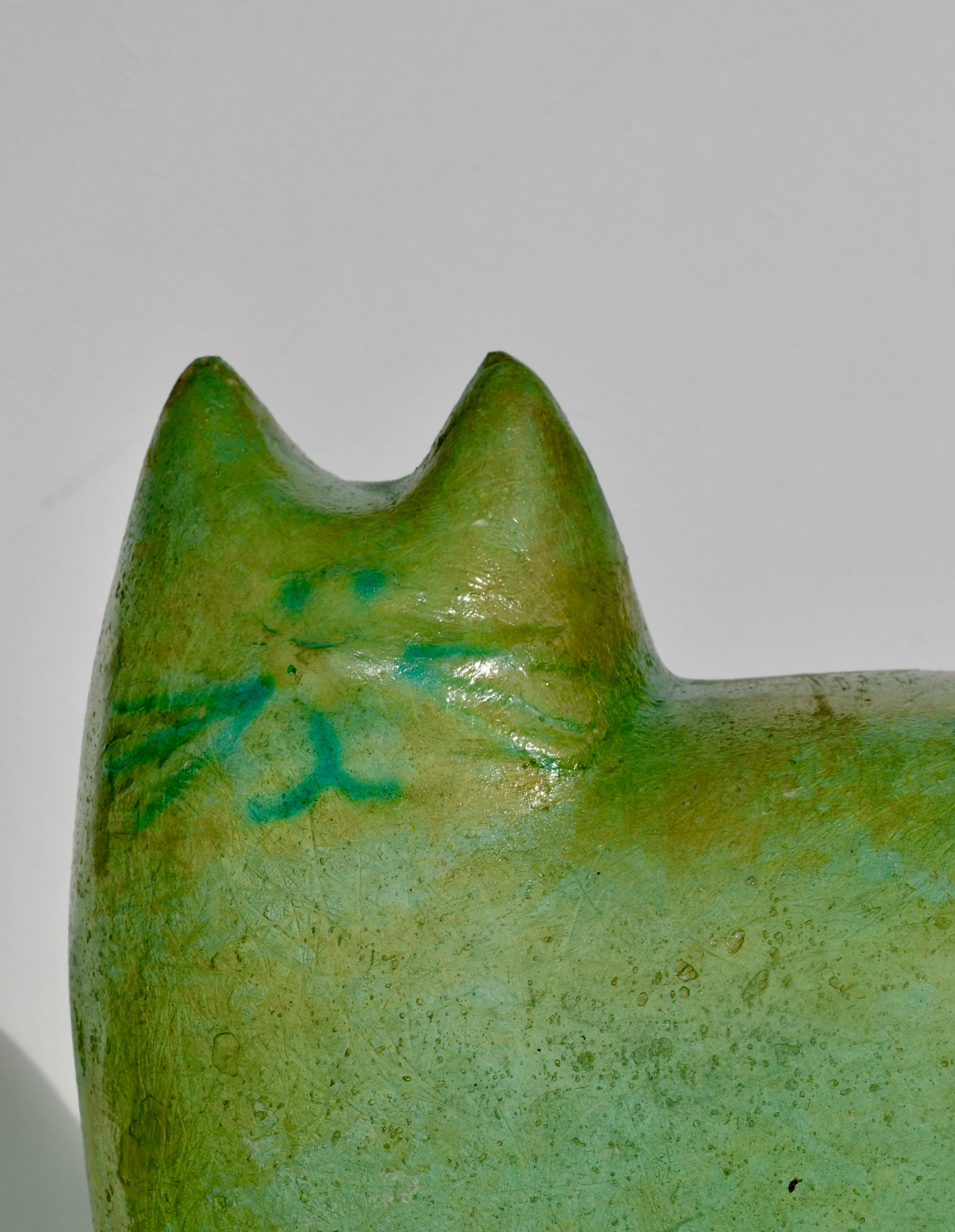 Fibre de verre Lampe chat stylisée - France - années 1970 en vente