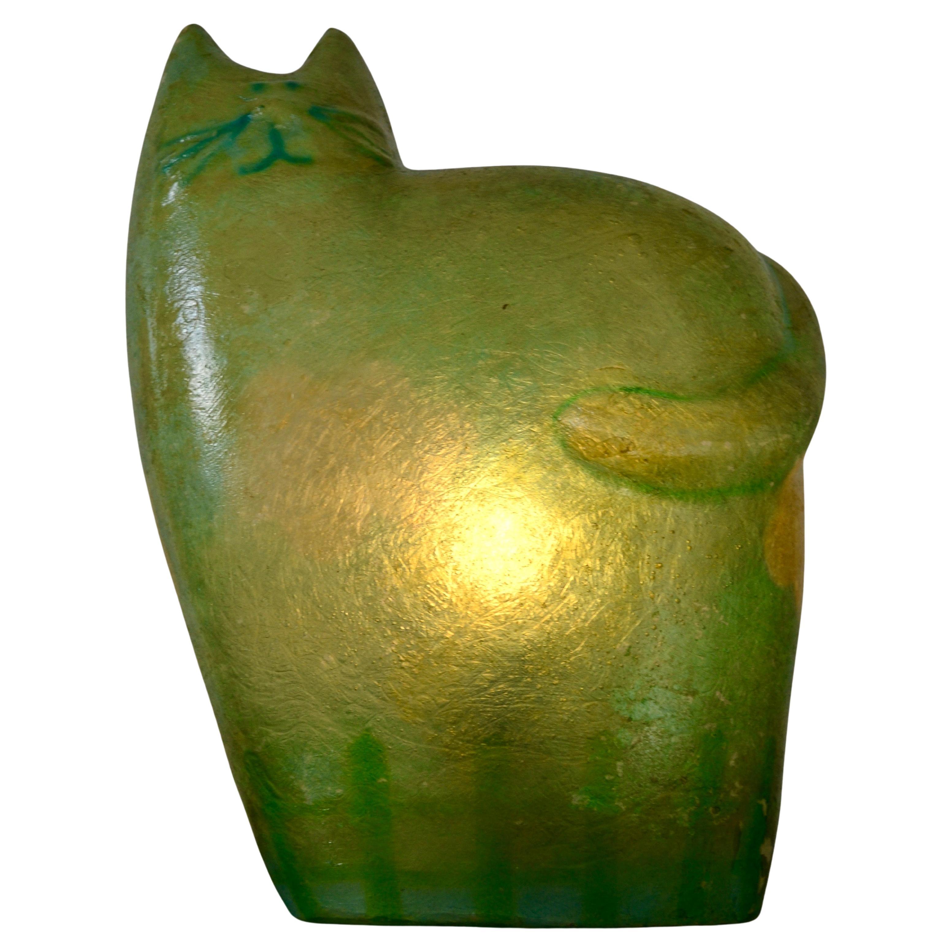 Lampe chat stylisée - France - années 1970 en vente