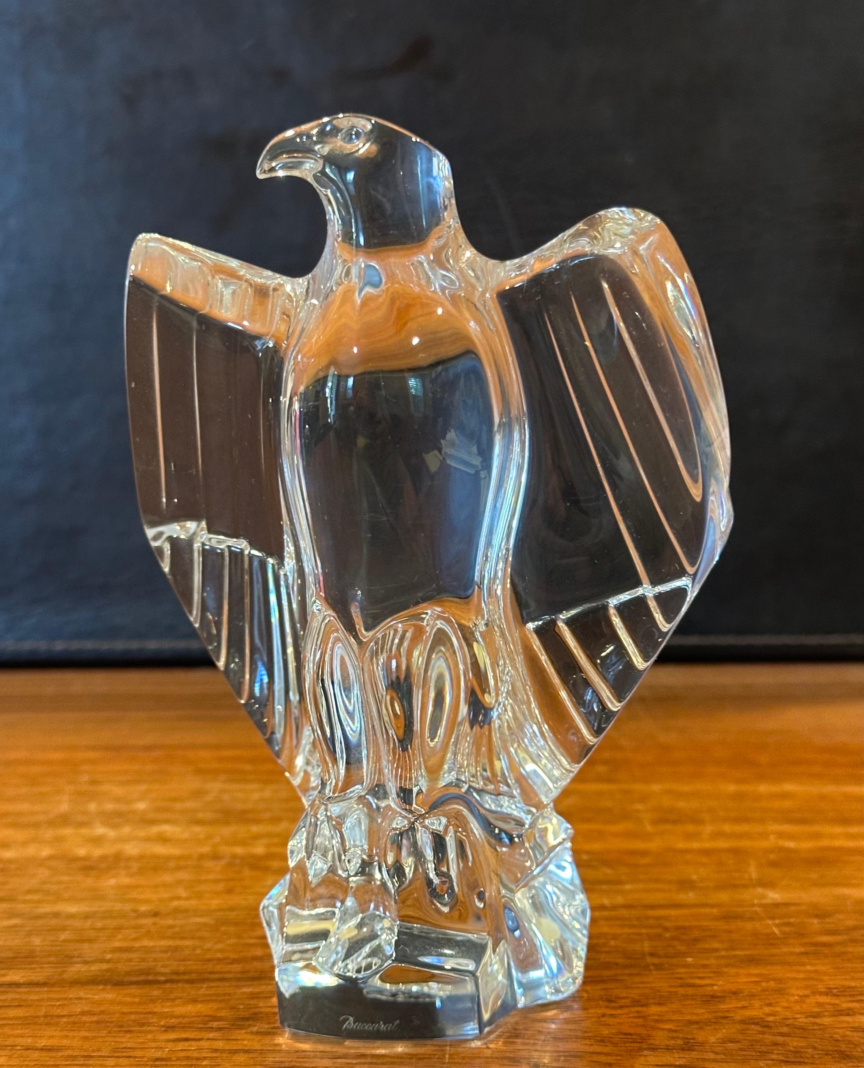 Scultura di cristallo stilizzato con aquila calva di Baccarat in vendita 4