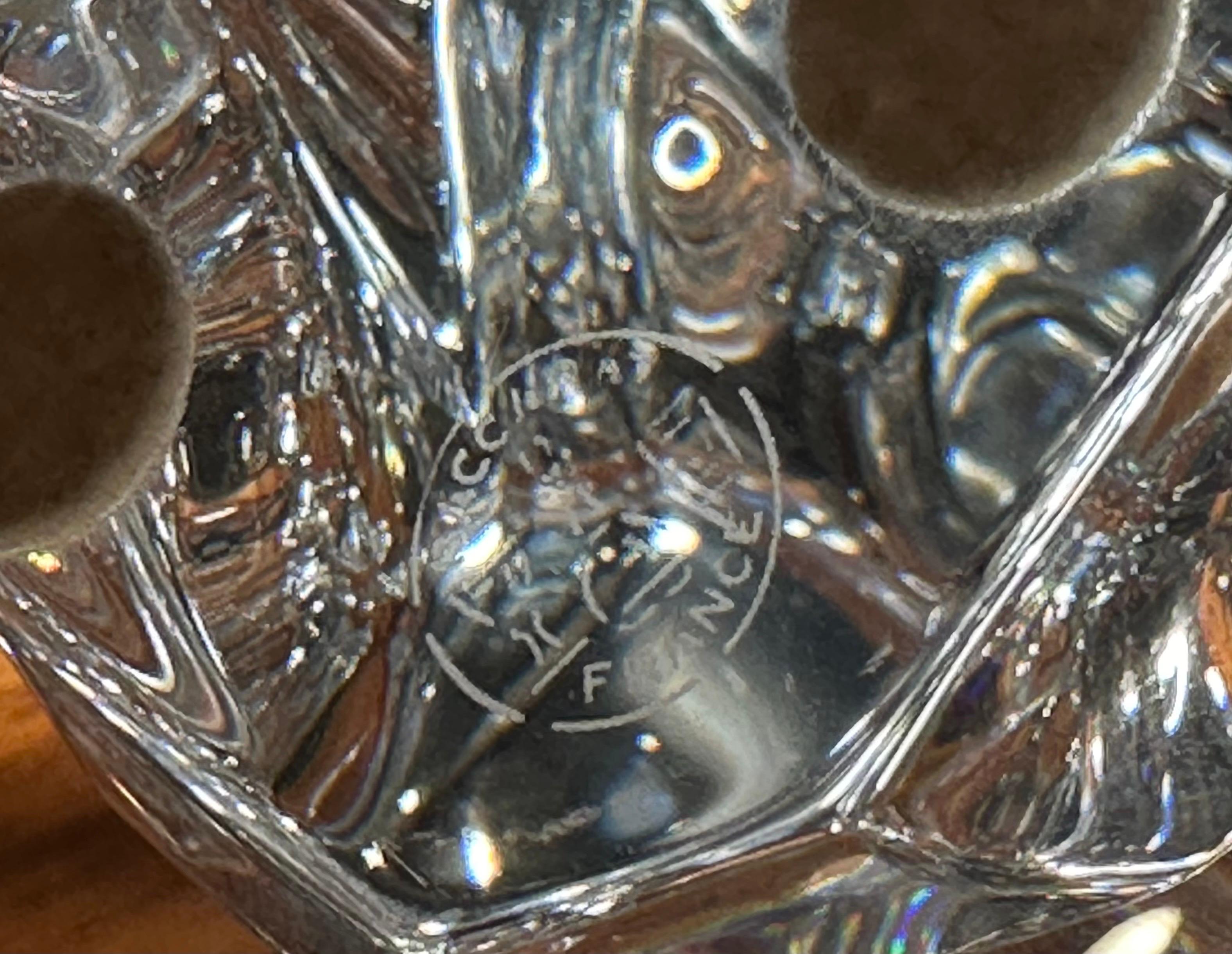 Stylized Crystal Bald Eagle Sculpture by Baccarat 6