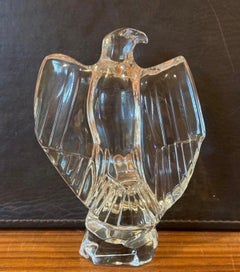 Stylized Crystal Bald Eagle Sculpture by Baccarat