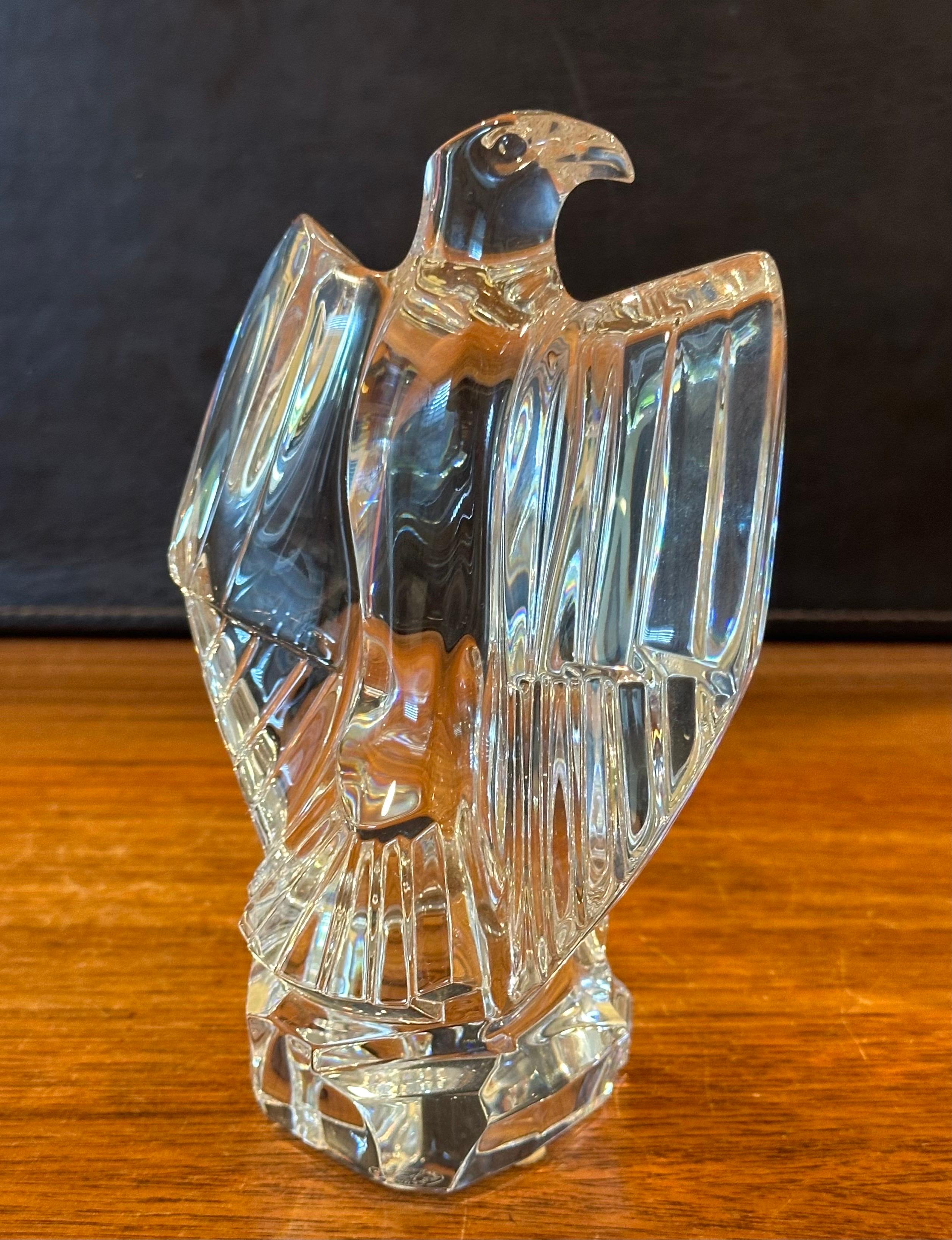 Scultura di cristallo stilizzato con aquila calva di Baccarat In condizioni buone in vendita a San Diego, CA