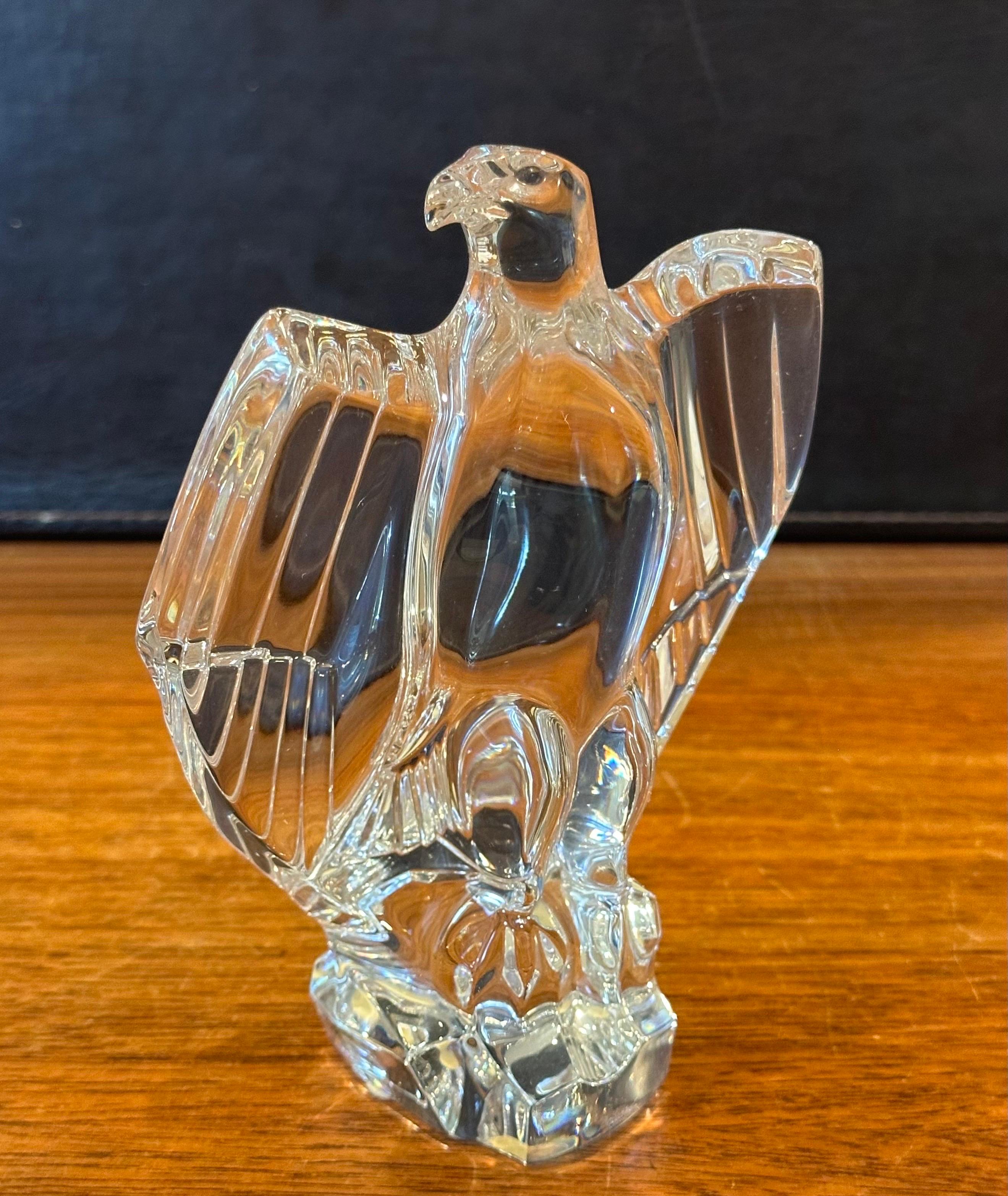 Scultura di cristallo stilizzato con aquila calva di Baccarat in vendita 2