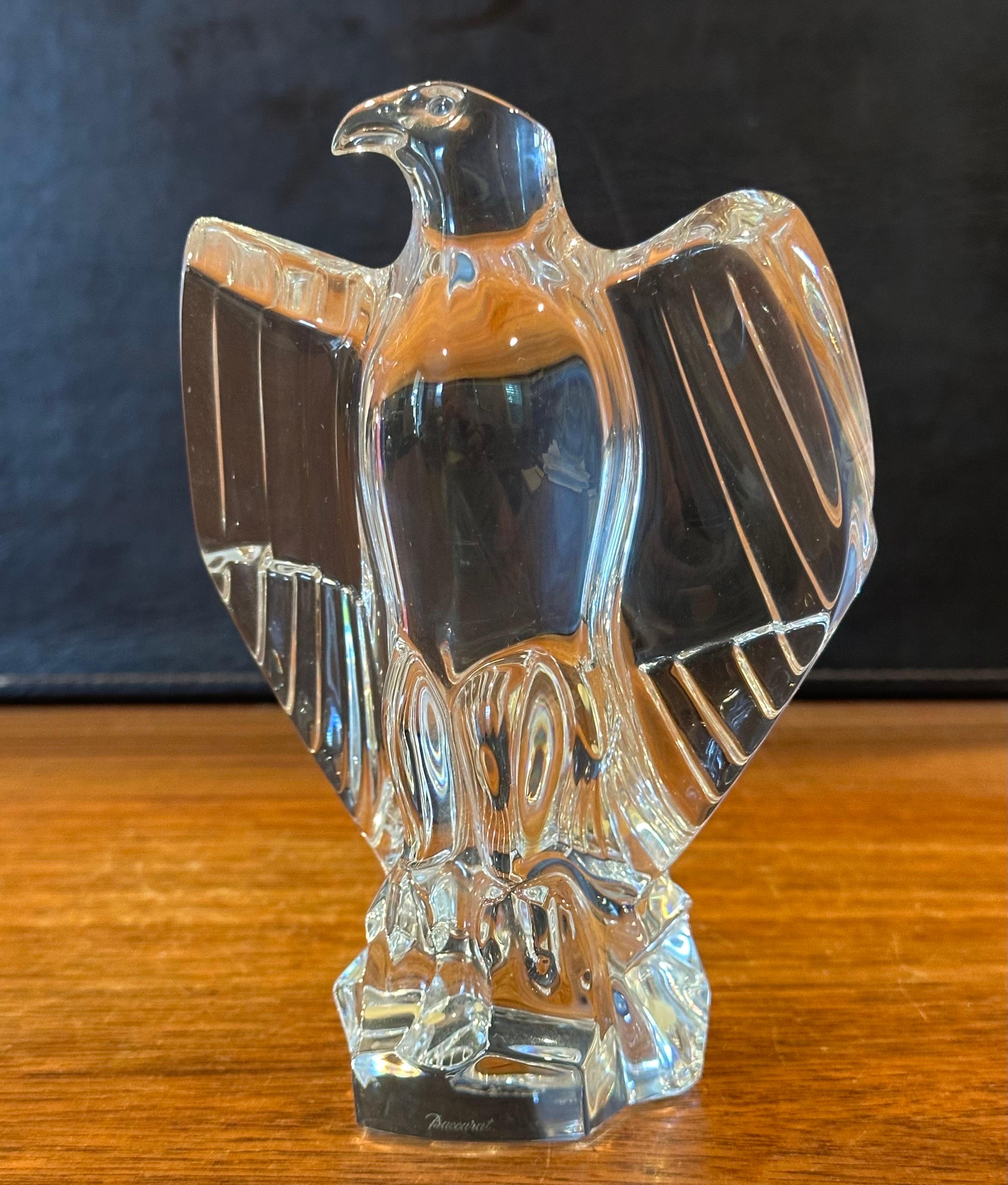 Scultura di cristallo stilizzato con aquila calva di Baccarat in vendita 3