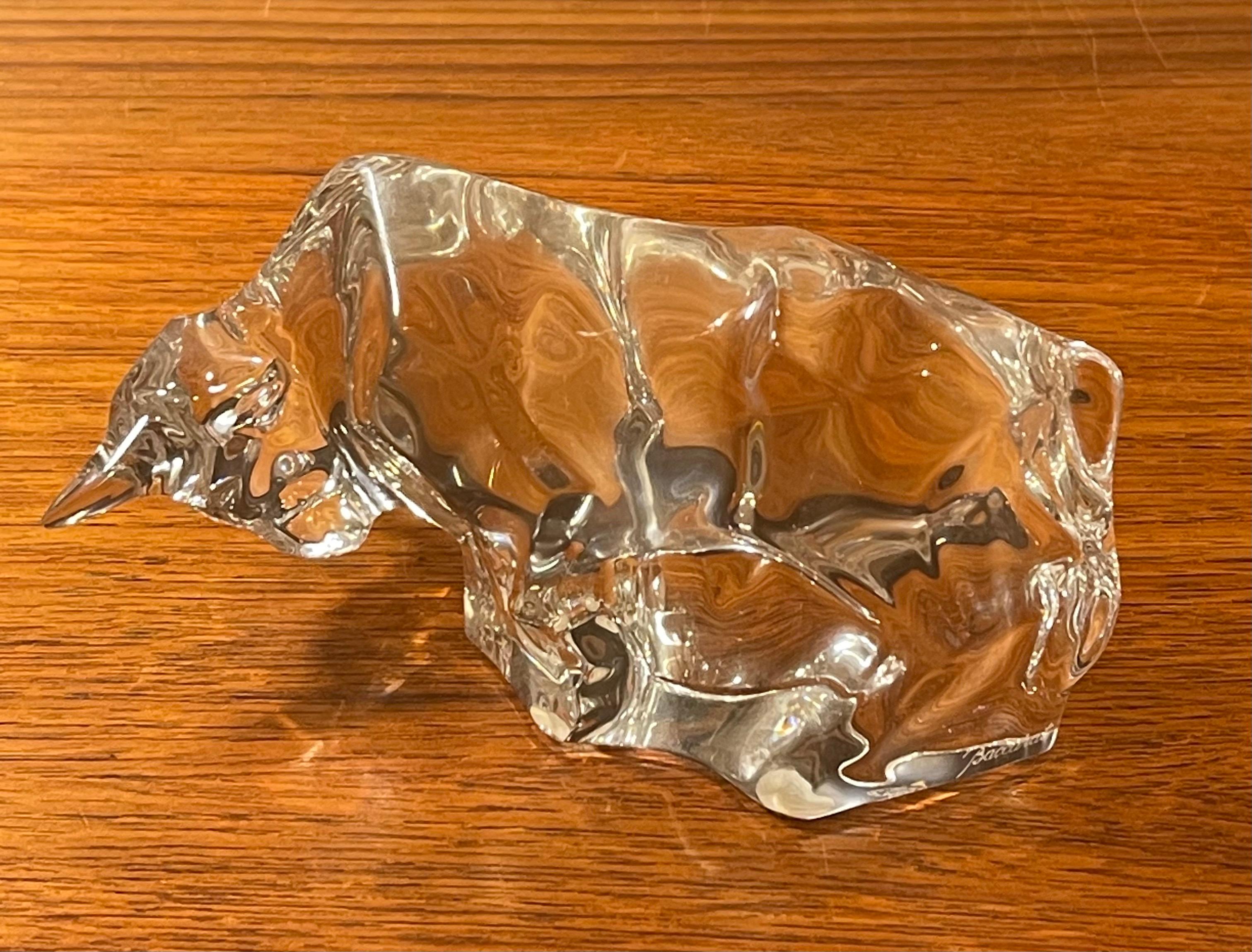 Stylized Crystal Charging Bull Sculpture by Baccarat at 1stDibs | baccarat  crystal bull, baccarat bull