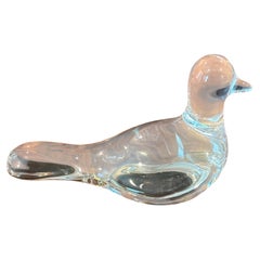 Stylized Crystal Duck Sculpture / Paperweight by Baccarat