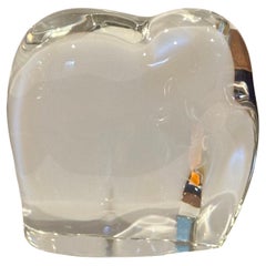 Stylized Crystal Elephant Sculpture or Paperweight by Baccarat