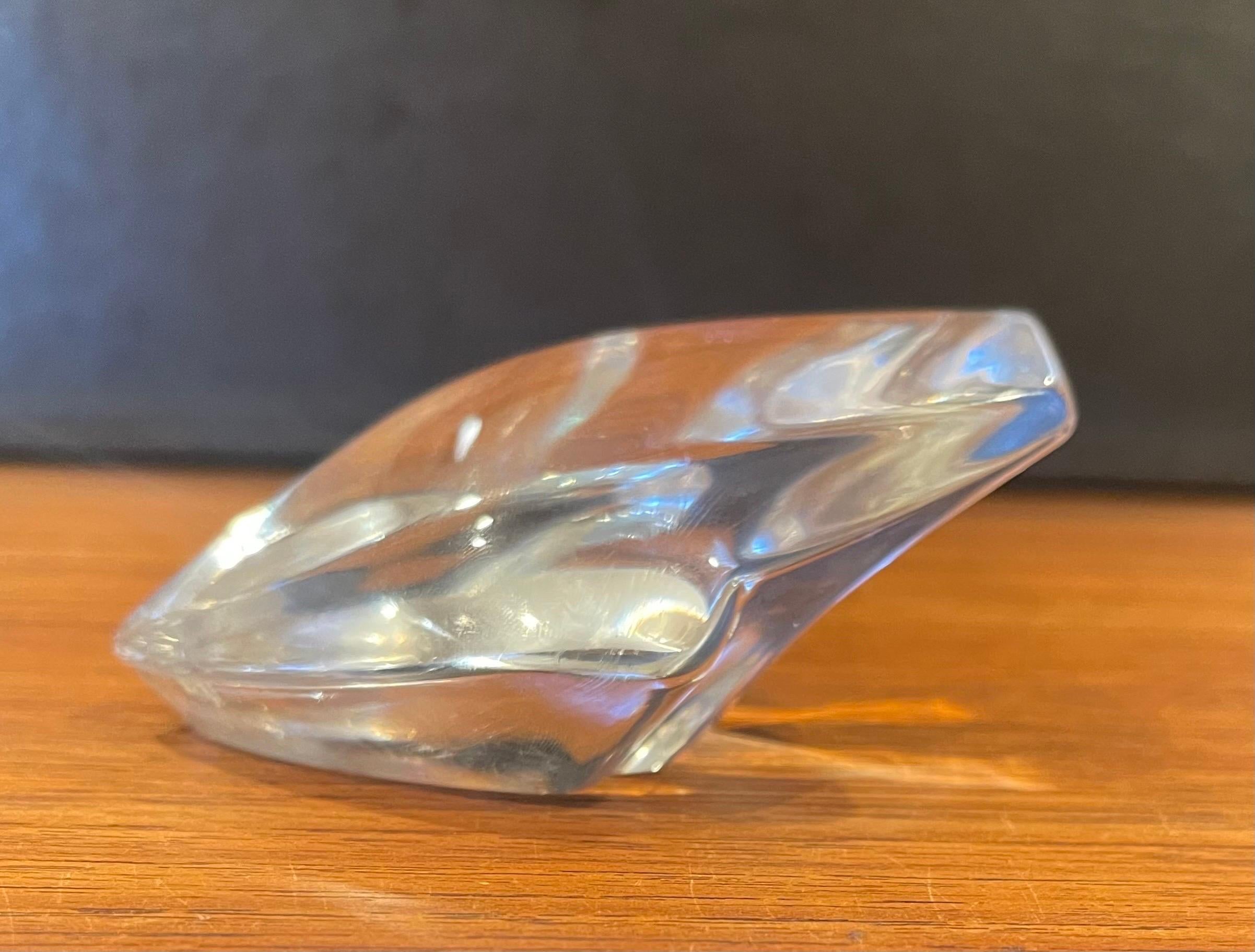 20th Century Stylized Crystal Frog Sculpture / Paperweight For Sale