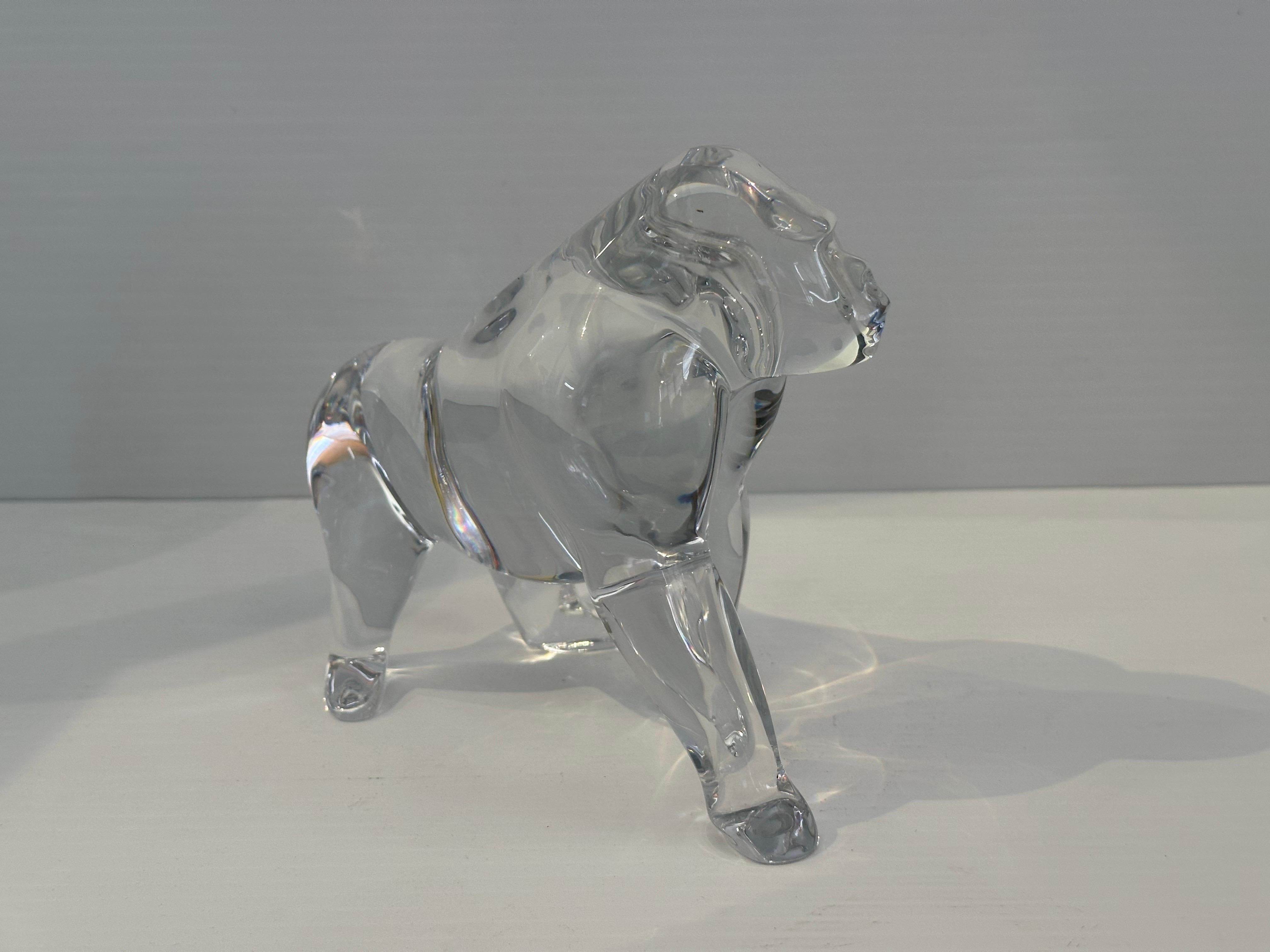 Sculpture Gorille en cristal stylisé par Loet Vanderveen pour Baccarat en vente 5