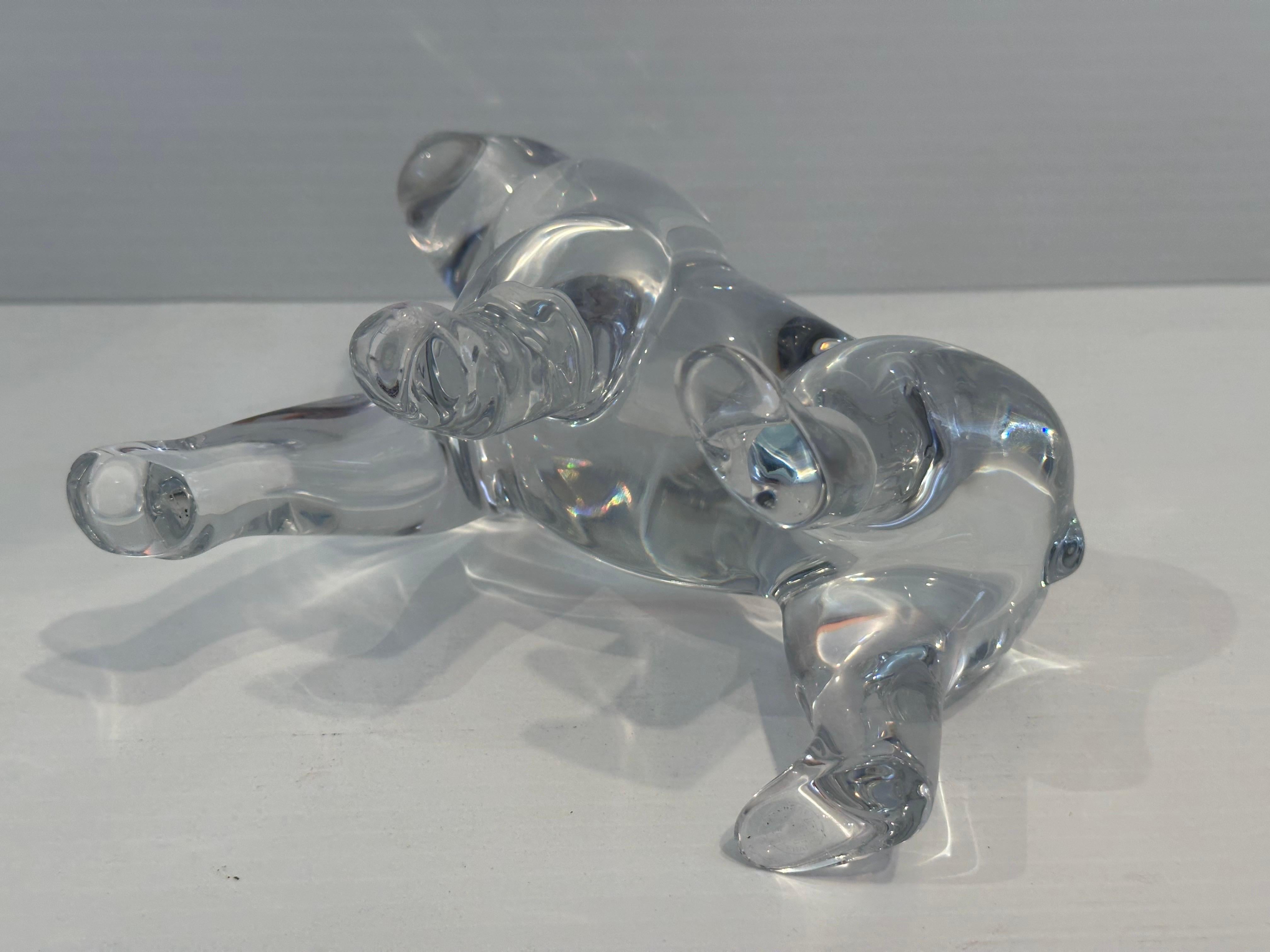 Sculpture Gorille en cristal stylisé par Loet Vanderveen pour Baccarat en vente 7