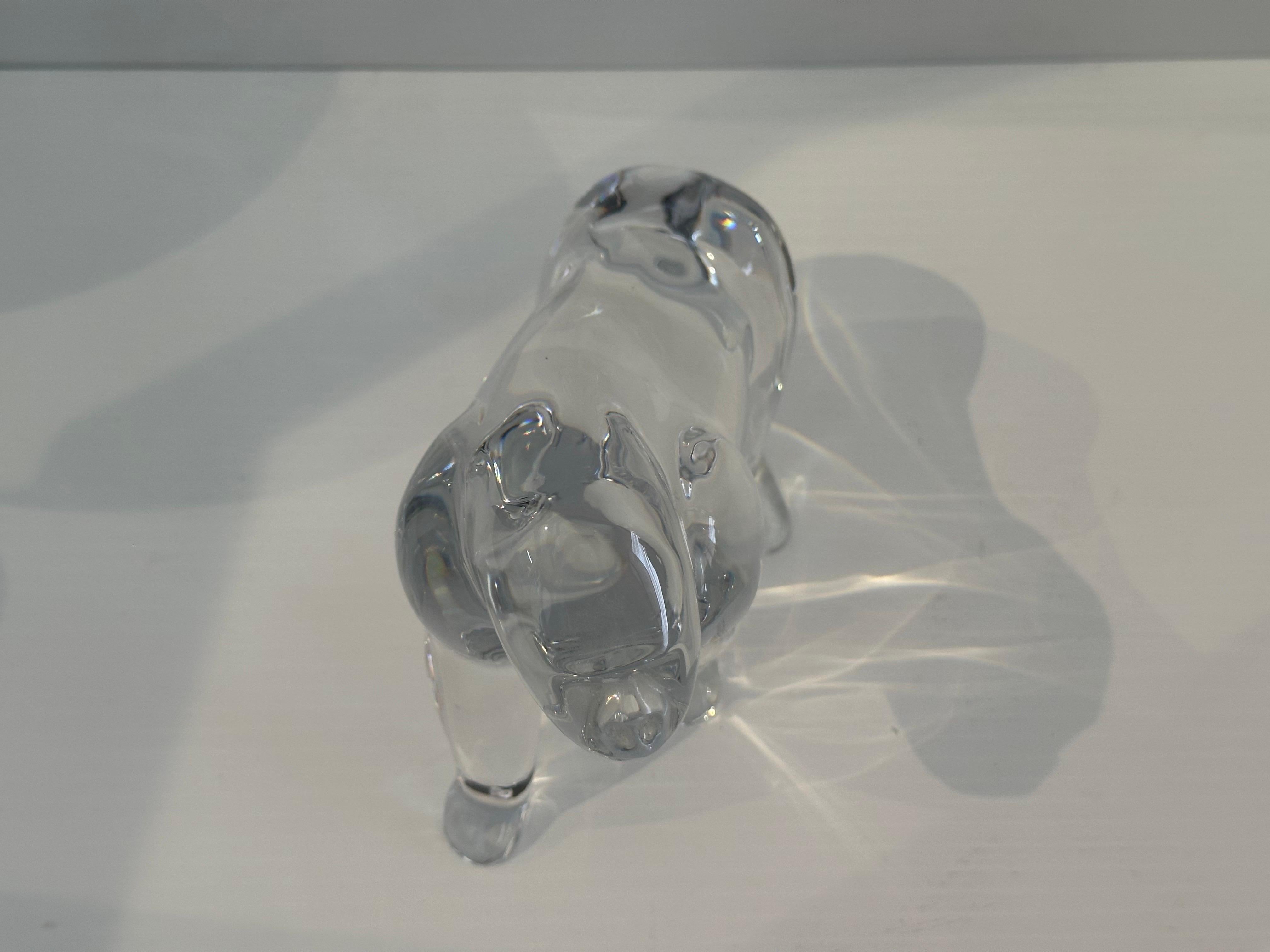 Sculpture Gorille en cristal stylisé par Loet Vanderveen pour Baccarat en vente 1