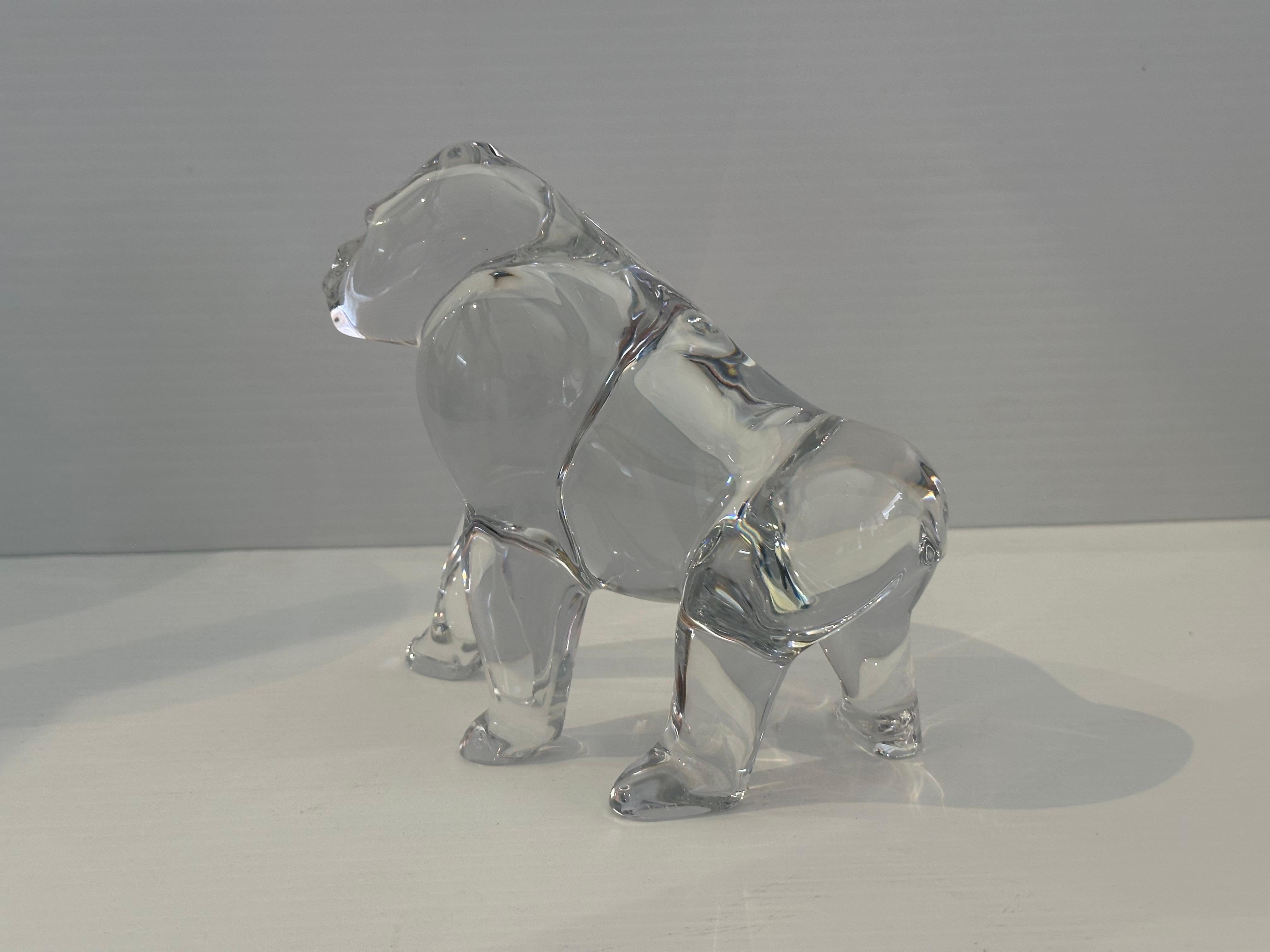 Sculpture Gorille en cristal stylisé par Loet Vanderveen pour Baccarat en vente 2
