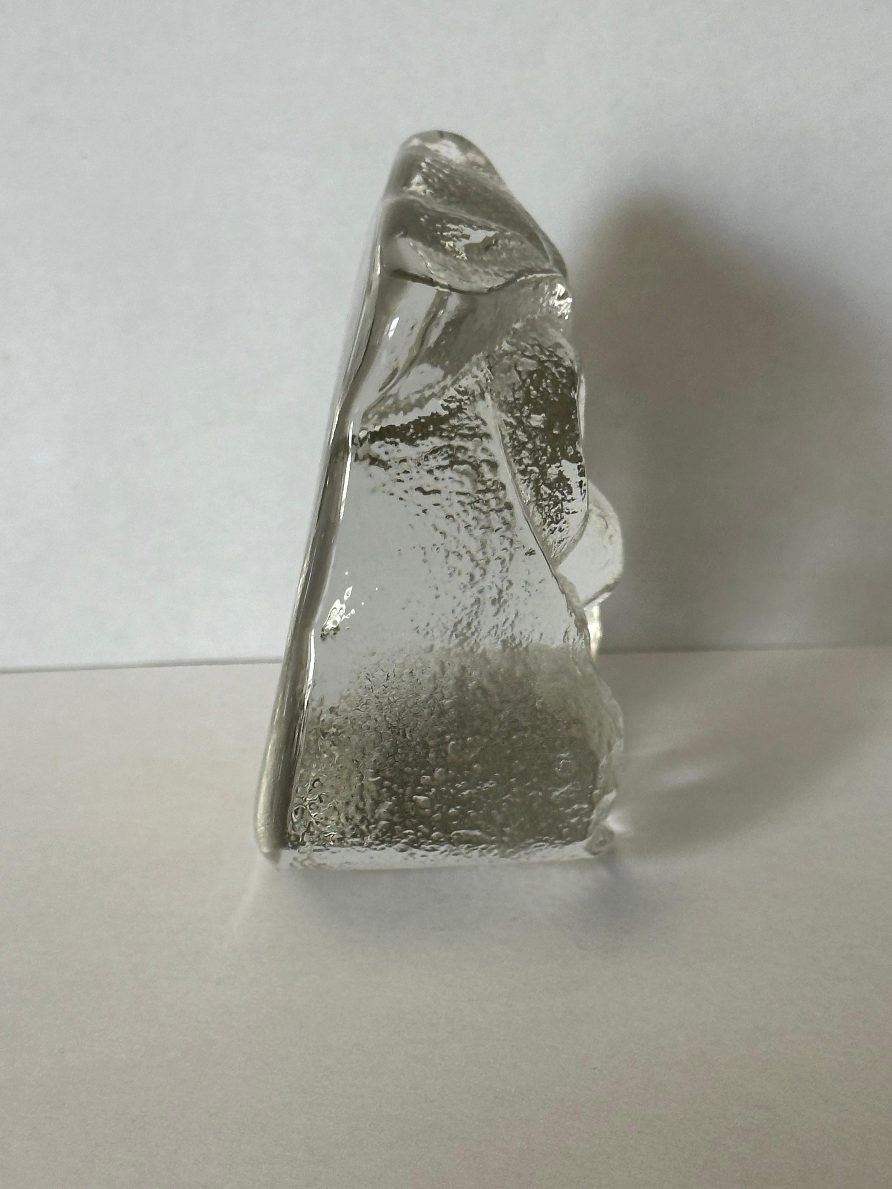 Stylized Crystal Owl Sculpture / Paperweight by Riedel of Austria For Sale 2