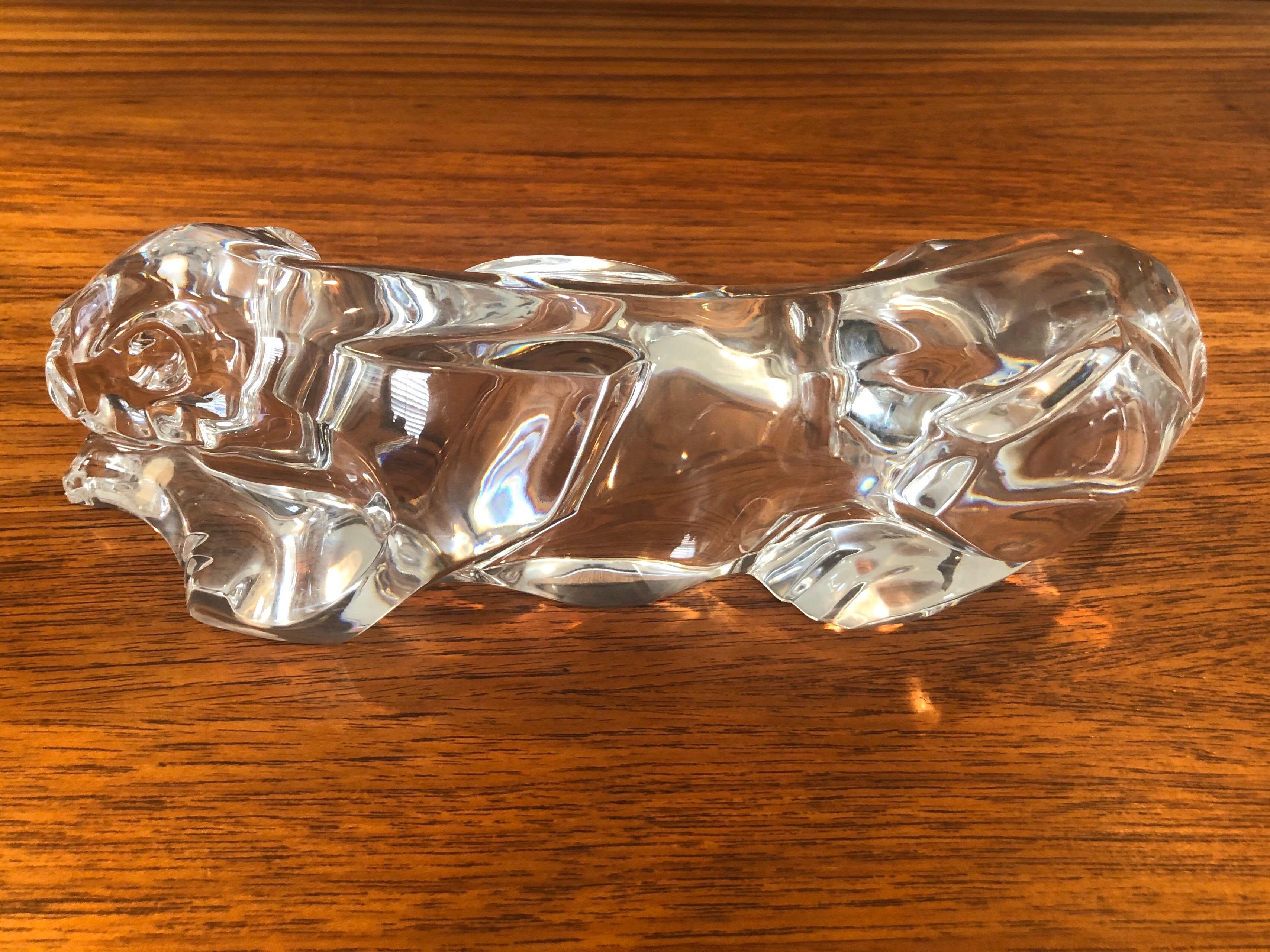 crystal jaguar sculpture
