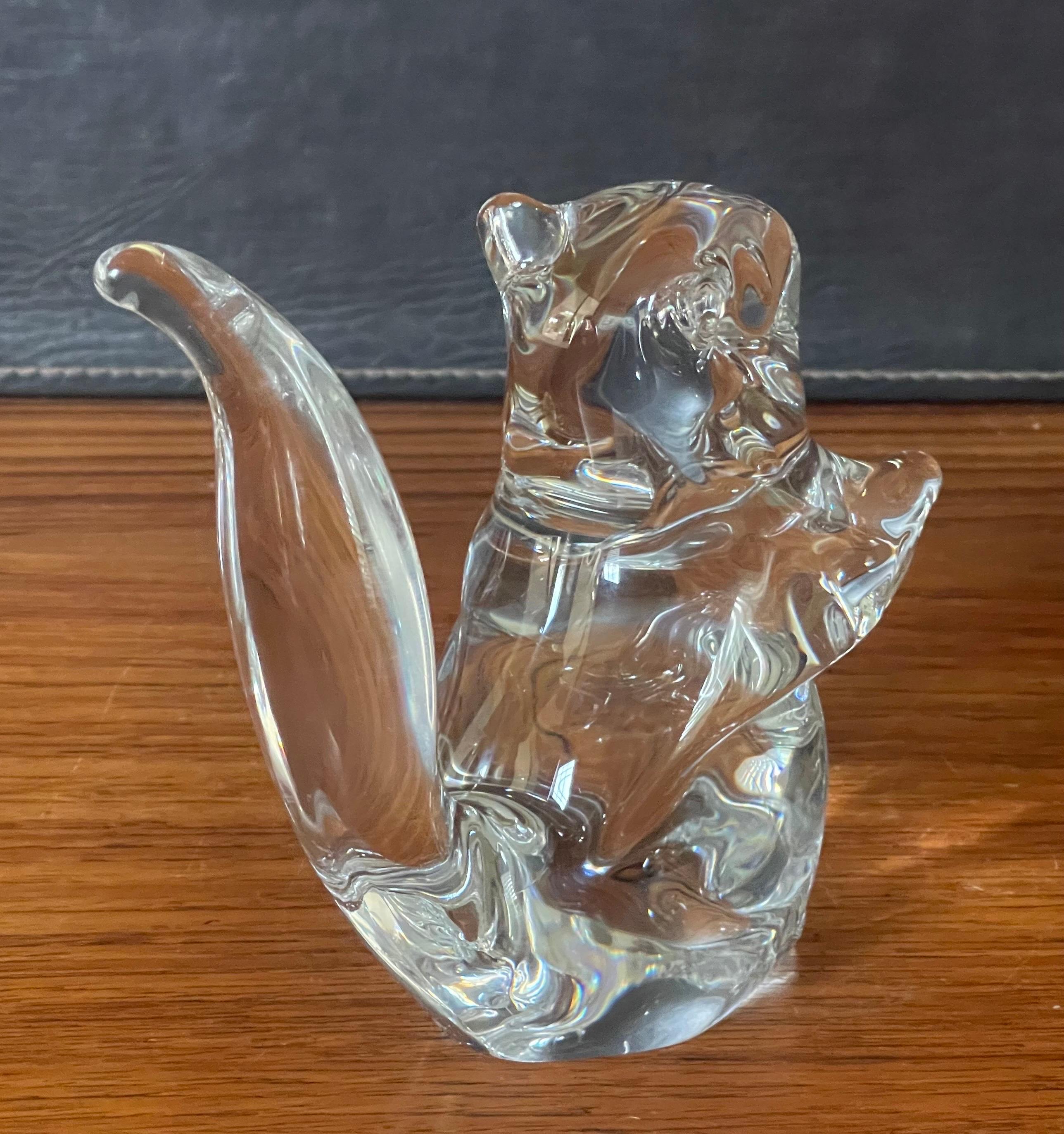 Stylized Crystal Squirrel Sculpture by Daum, France For Sale 2