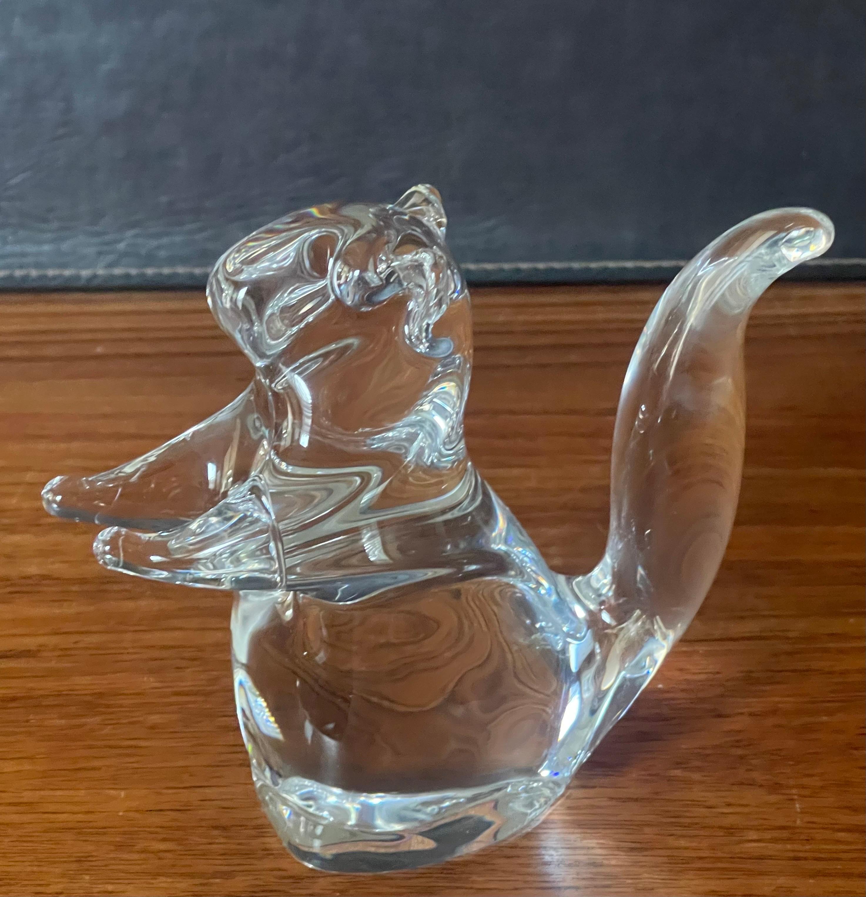 Stylized Crystal Squirrel Sculpture by Daum, France For Sale 4